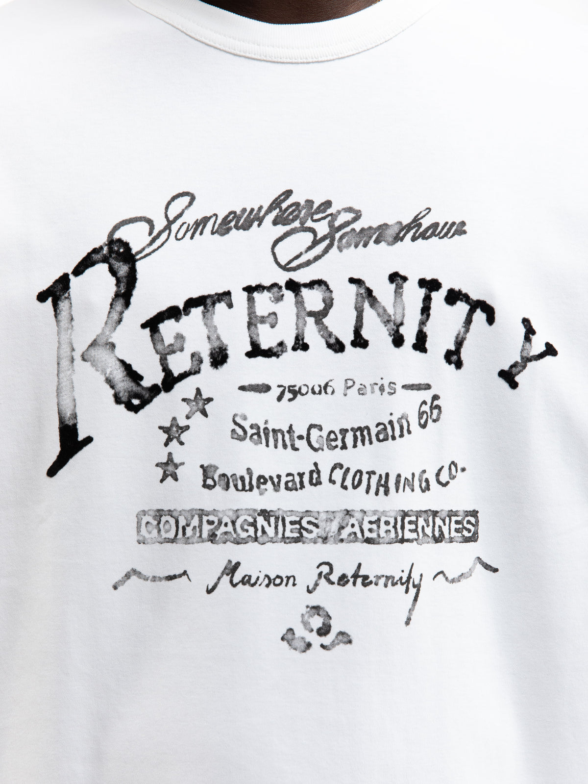 SOMEWHERE SOMEHOW REGULAR FIT T-SHIRT - WHITE