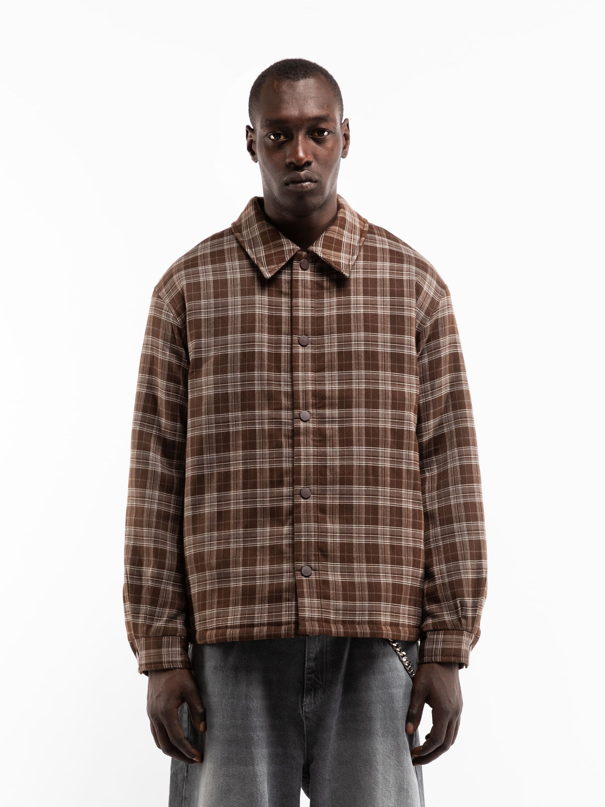 RETERNITY PADDED FLANNEL - BROWN