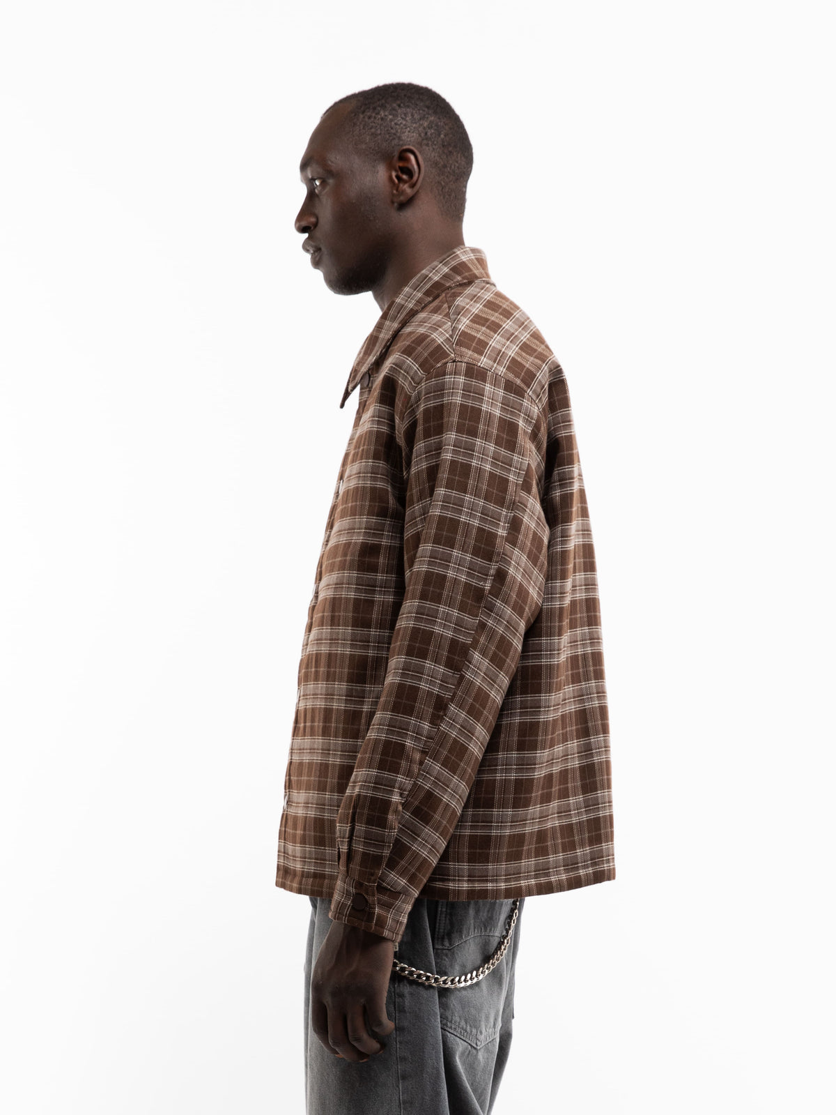 RETERNITY PADDED FLANNEL - BROWN