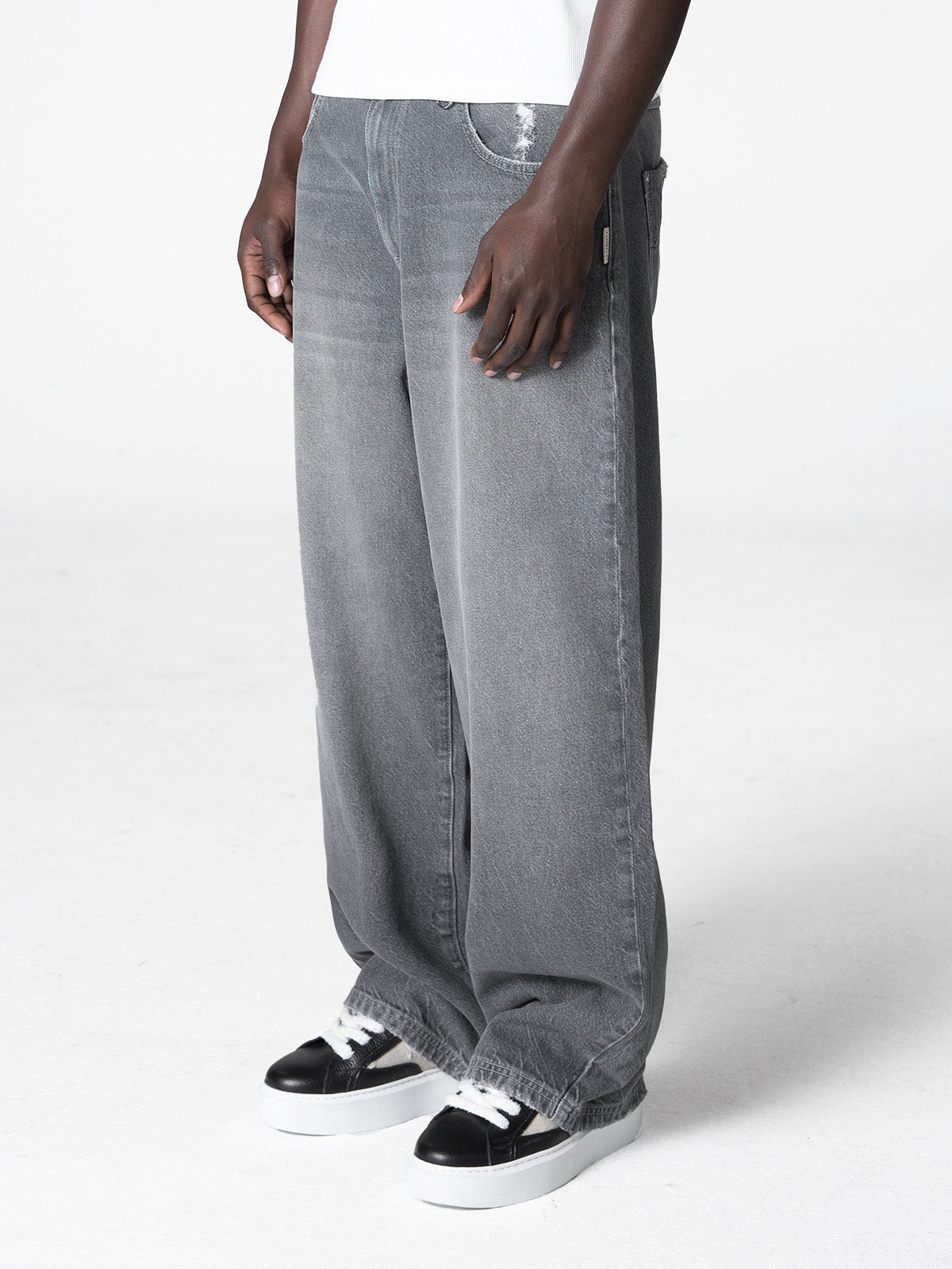 ESSENTIAL BAGGY DENIM - WASHED GREY
