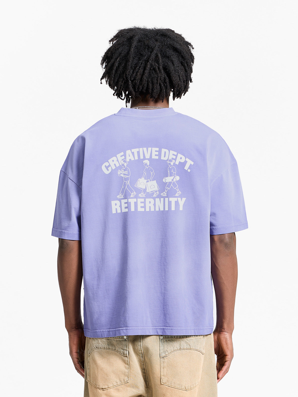 CREATIVE DEPT LOGO T-SHIRT - WASHED PURPLE