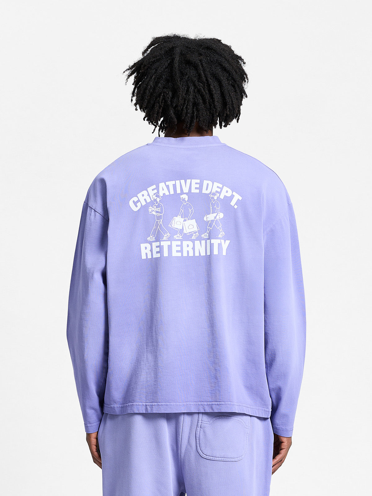 CREATIVE DEPT LOGO LONGSLEEVE - WASHED PURPLE