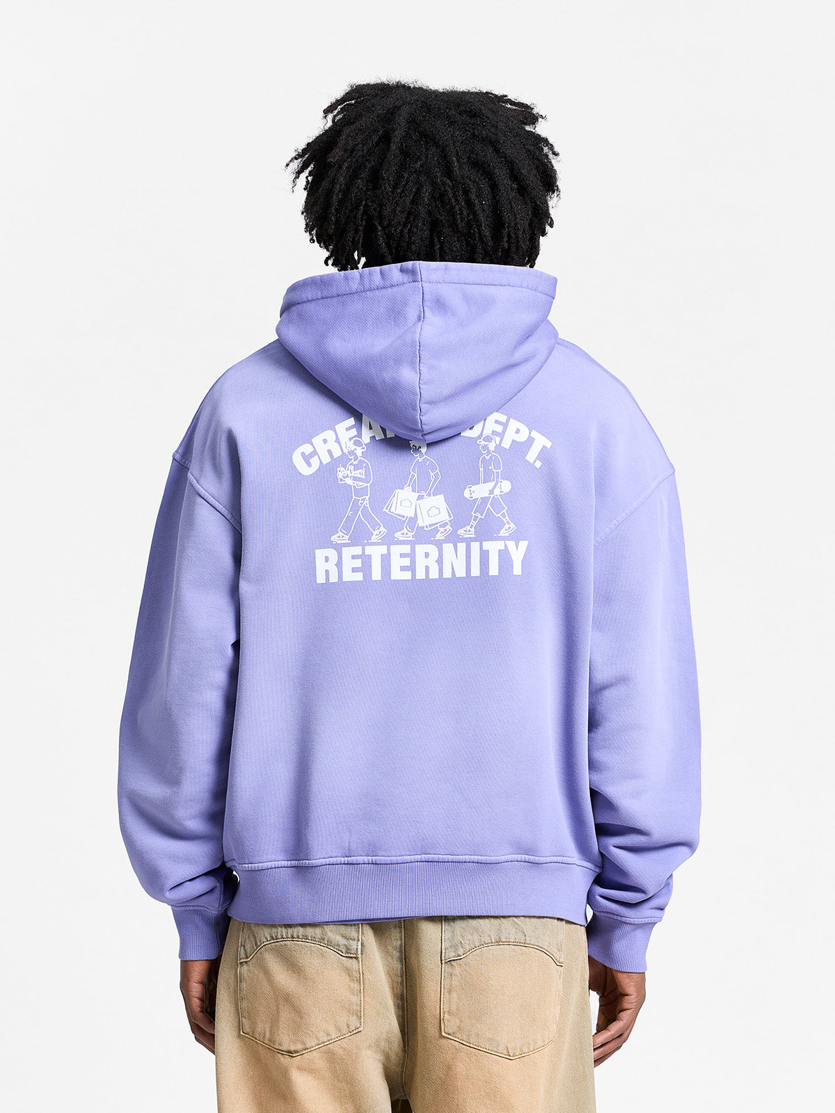 CREATIVE DEPT LOGO HOODIE - WASHED PURPLE