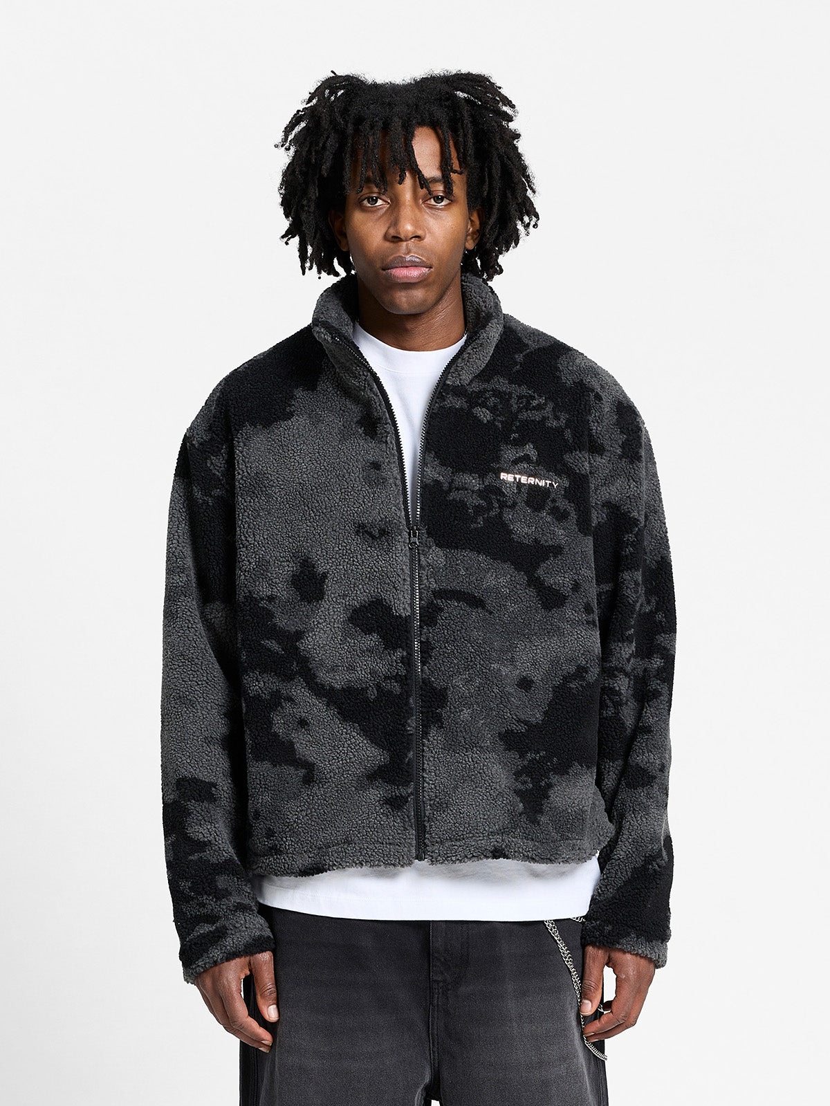 RETERNITY FLEECE JACKET - ACID BLACK