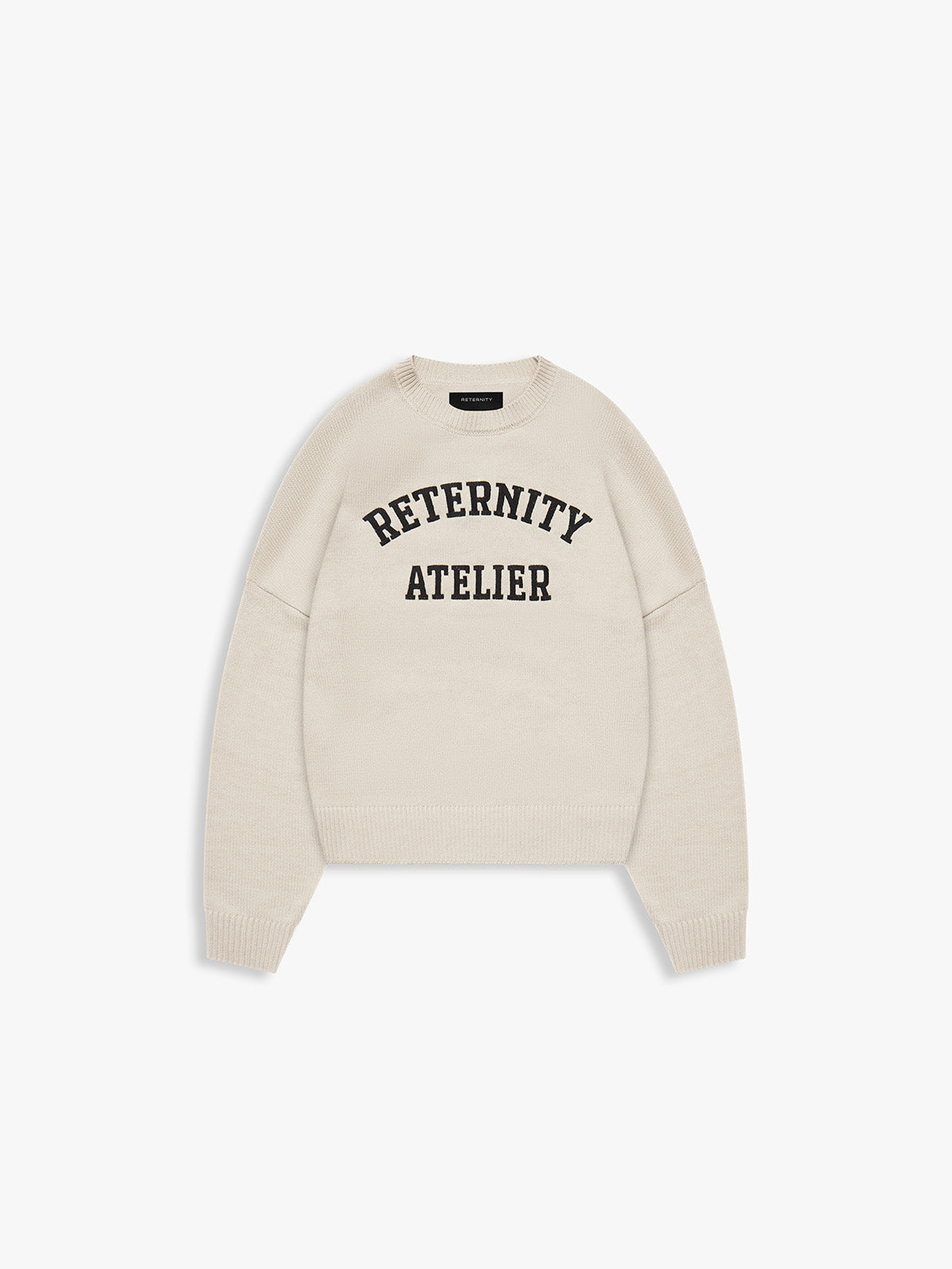 ÉVÉNIE LOGO KNIT SWEATER - CREAM