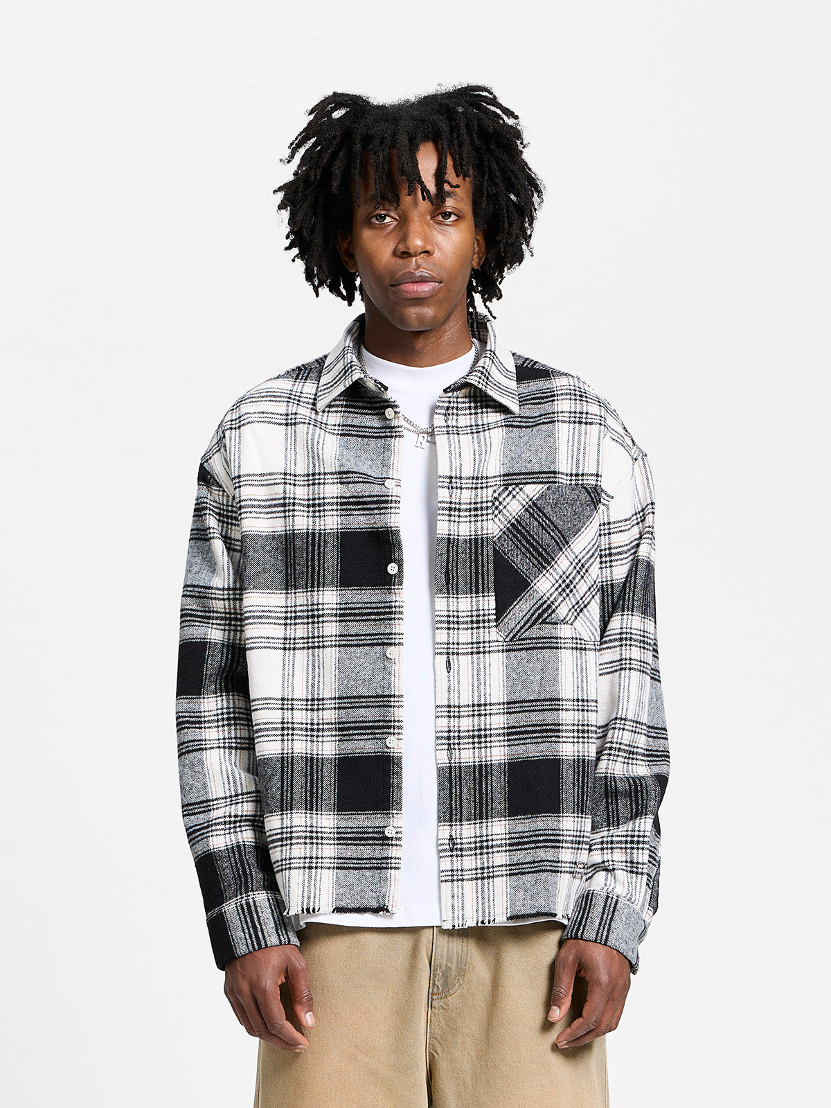CREATIVE DEPT LOGO FLANNEL - BLACK
