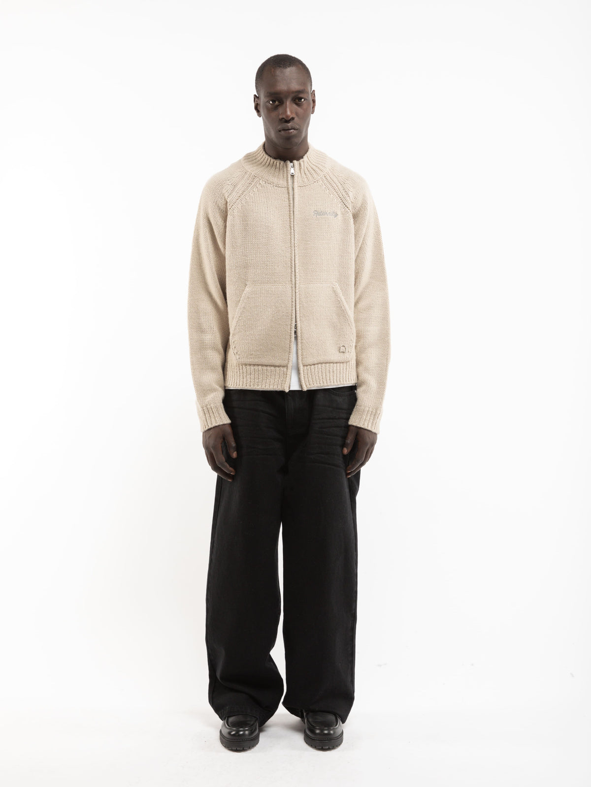 ÉCLAT KNIT ZIPPER - CREME