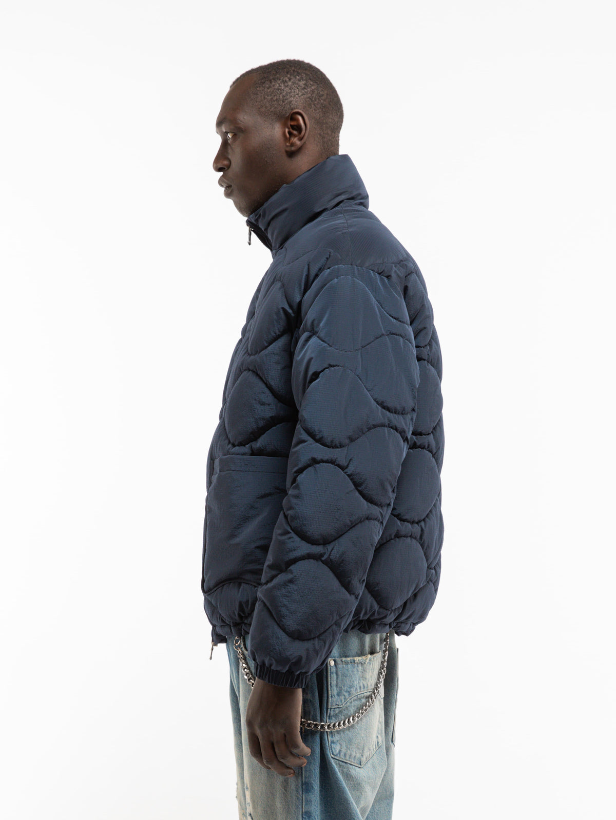 MAISON QUILTED PUFFER JACKET - BLUE