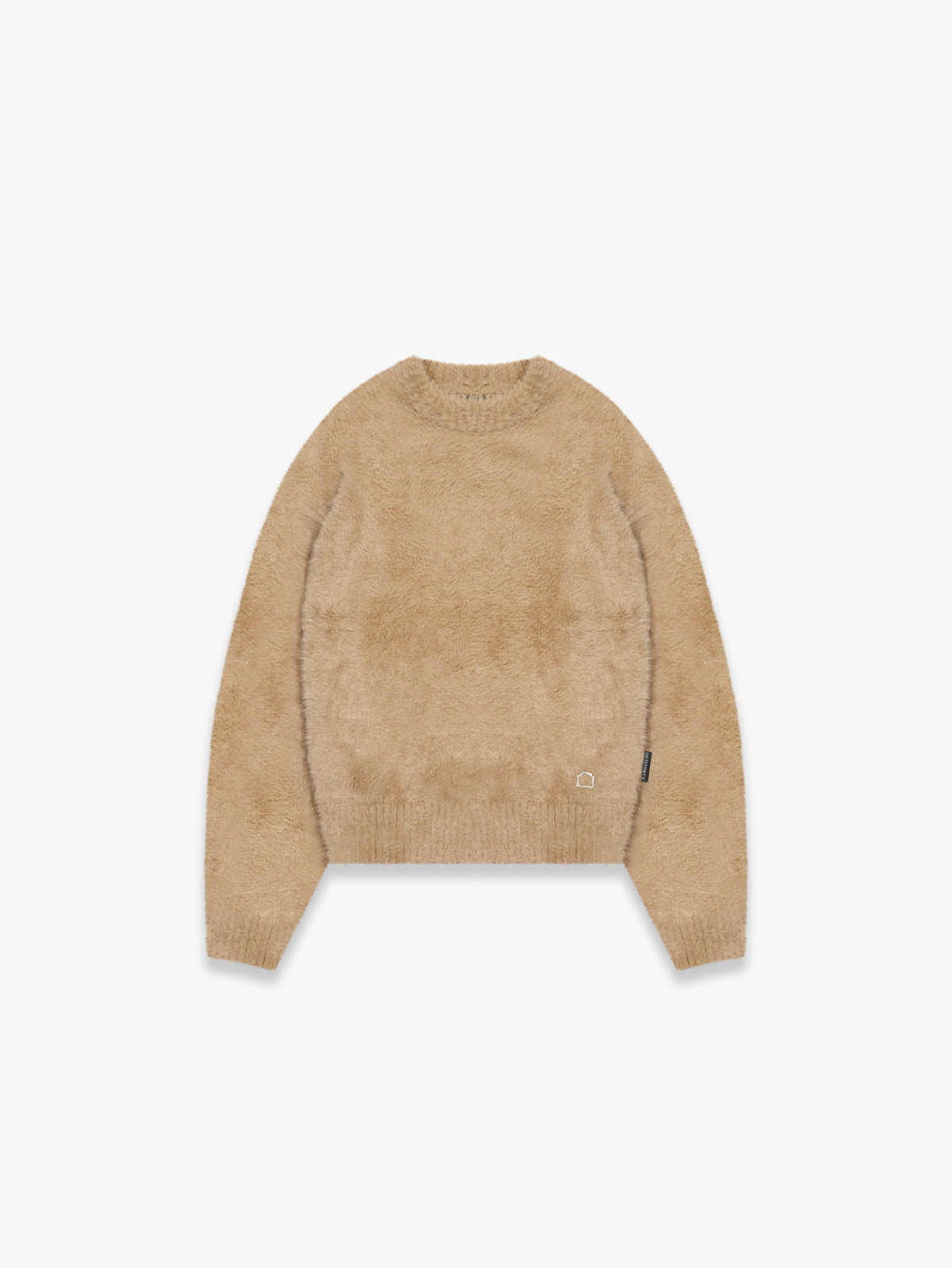 ESSENTIAL FURRY KNIT SWEATER BEIGE