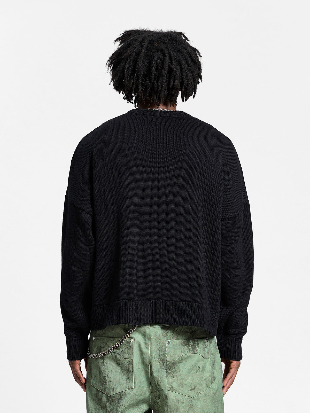 ART IS EVERYWHERE KNIT SWEATER - BLACK