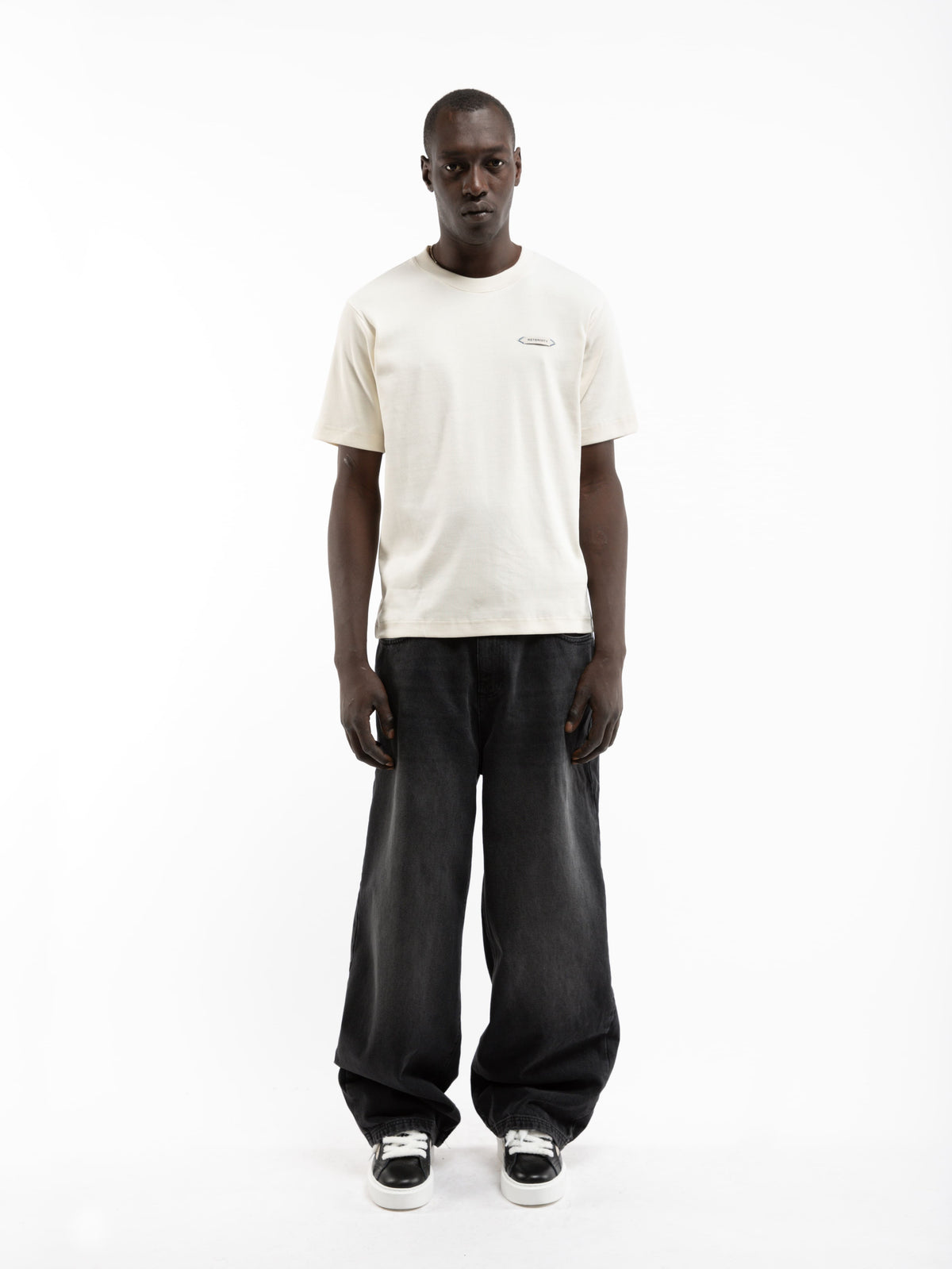L’ATELIER LINE RIB T-SHIRT - OFF WHITE