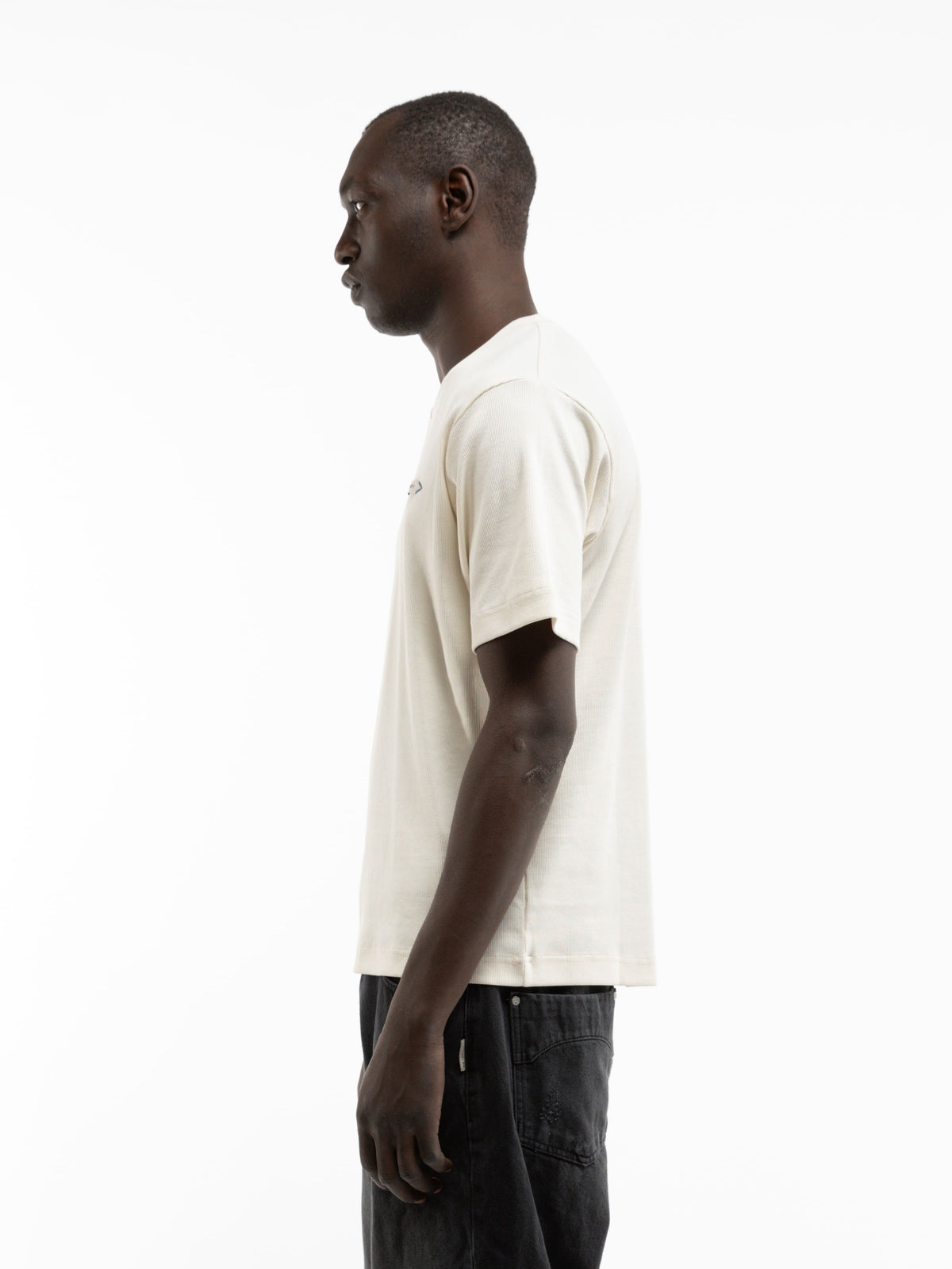 L’ATELIER LINE RIB T-SHIRT - OFF WHITE