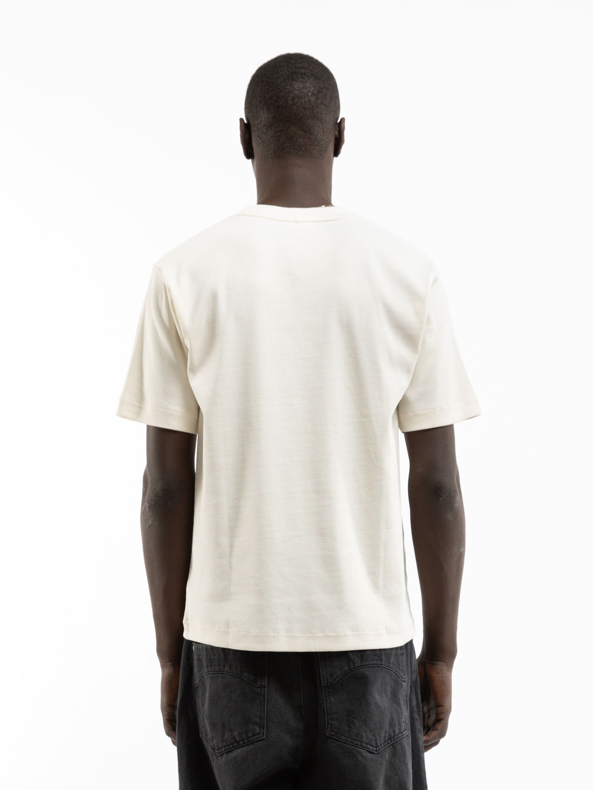 L’ATELIER LINE RIB T-SHIRT - OFF WHITE