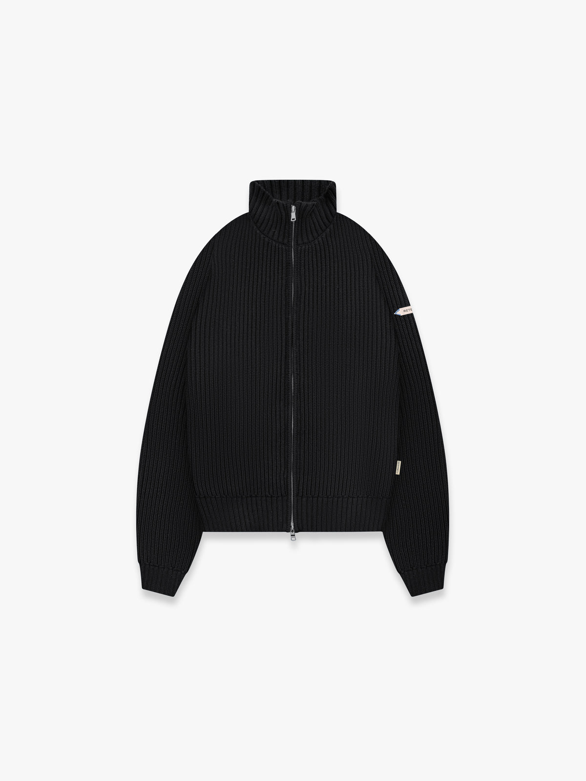 L’ATELIER LINE KNIT ZIPPER - BLACK