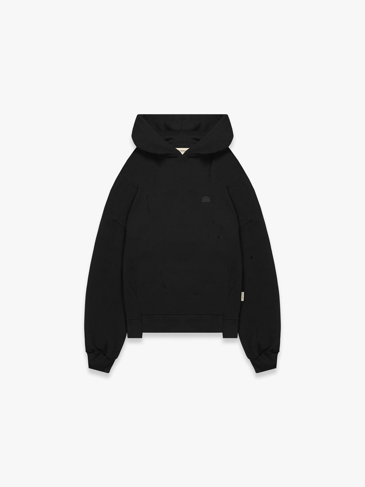 DISTORTED HOODIE - BLACK