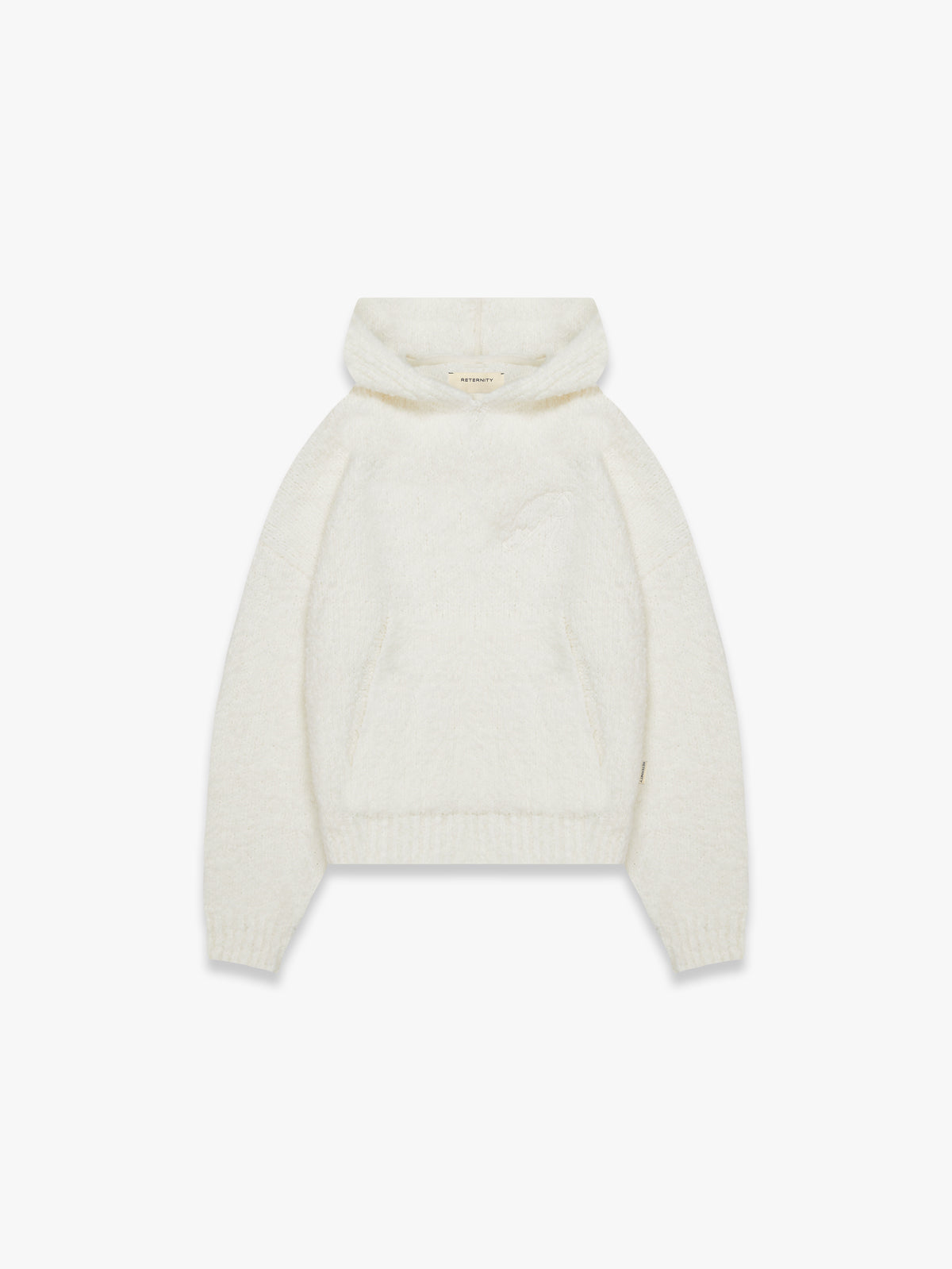 BOUCLÉ KNIT HOODIE - CREAM