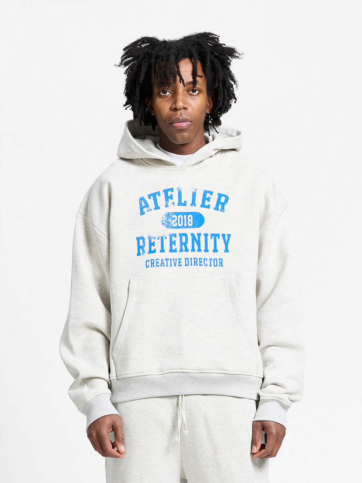 ATELIER EMBLEM HOODIE - MELANGE GREY
