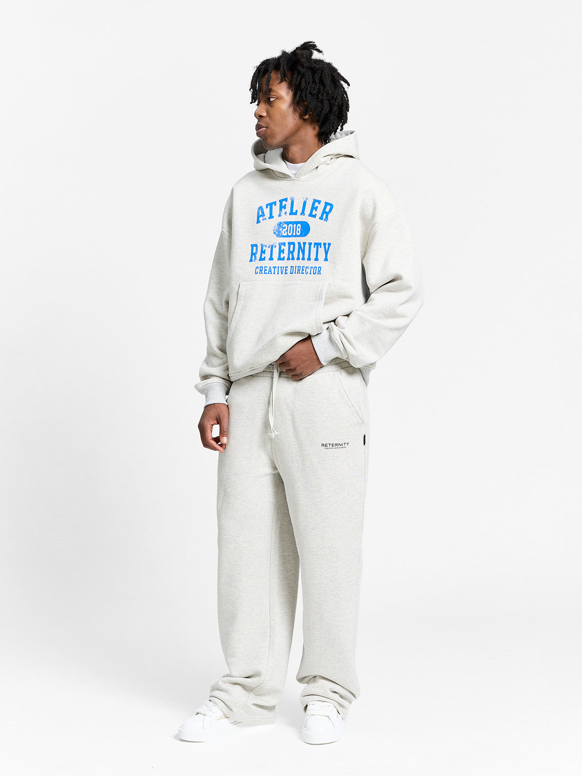 ATELIER EMBLEM HOODIE - MELANGE GREY