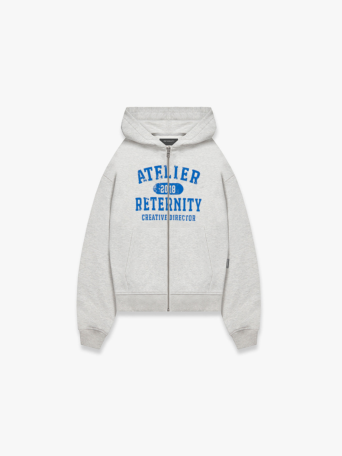 ATELIER EMBLEM ZIP-HOODIE - MELANGE GREY