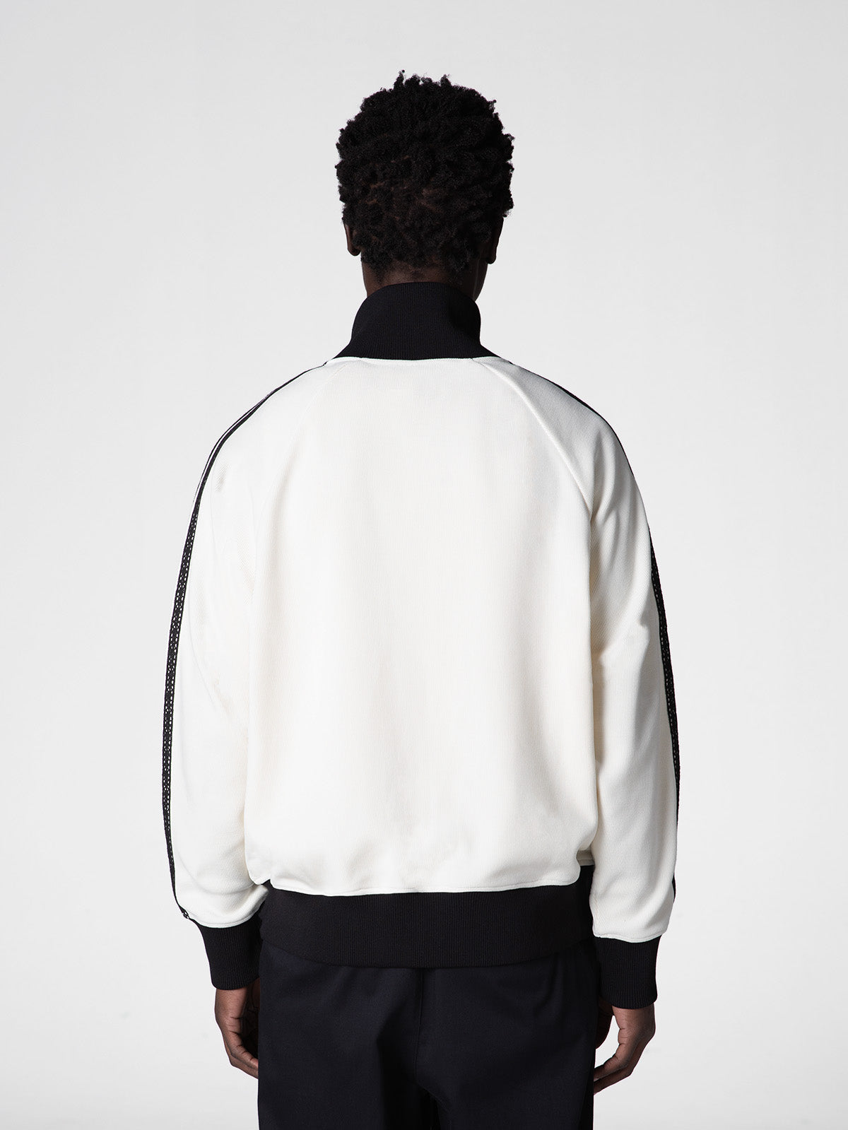 STUDIO KNIT TRACK JACKET - CREAM