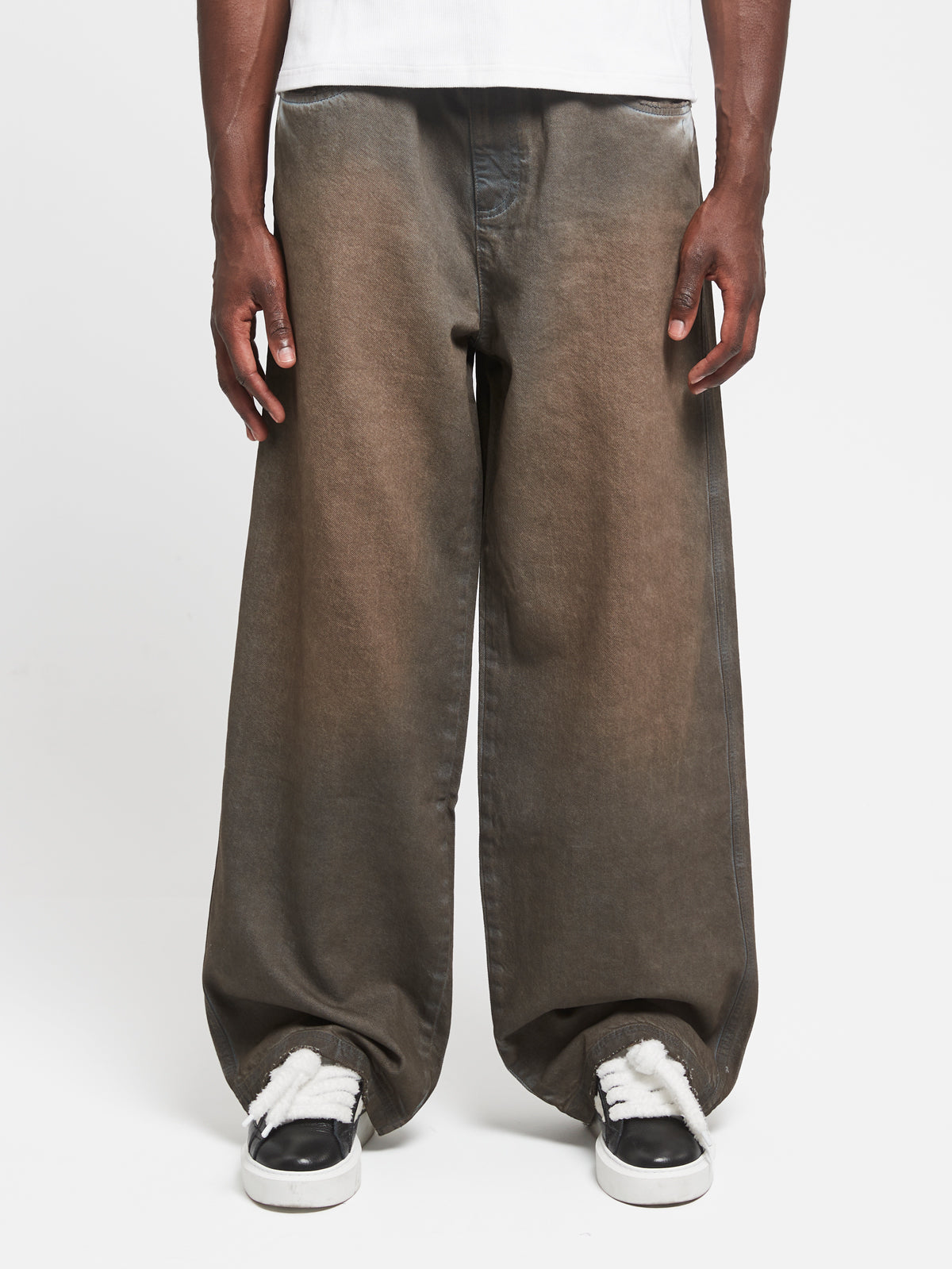 WAXED NOIR DENIM - VINTAGE BROWN