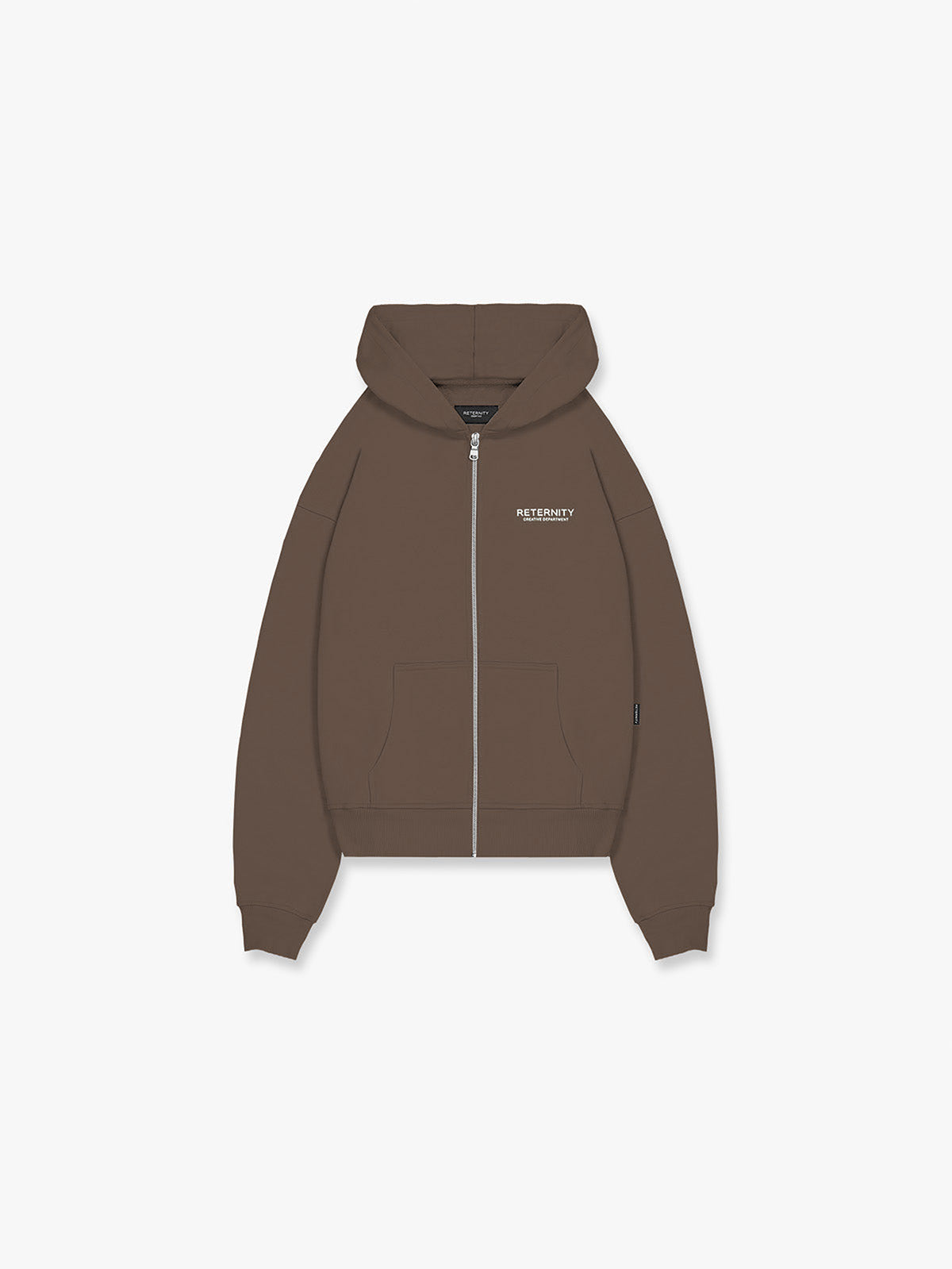 CREATIVE DEPT ZIP-HOODIE - BROWN