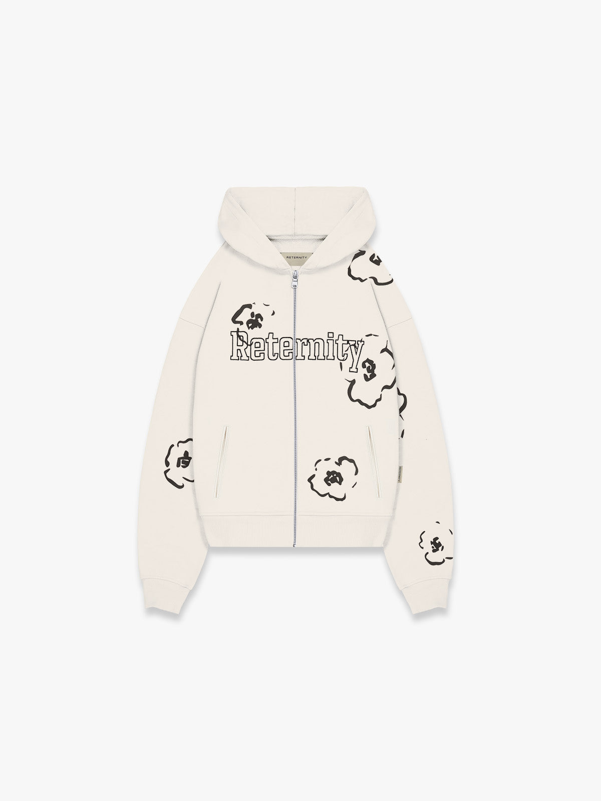 ZIP HOODIE TOO MANY THOUGHTS - CREAM