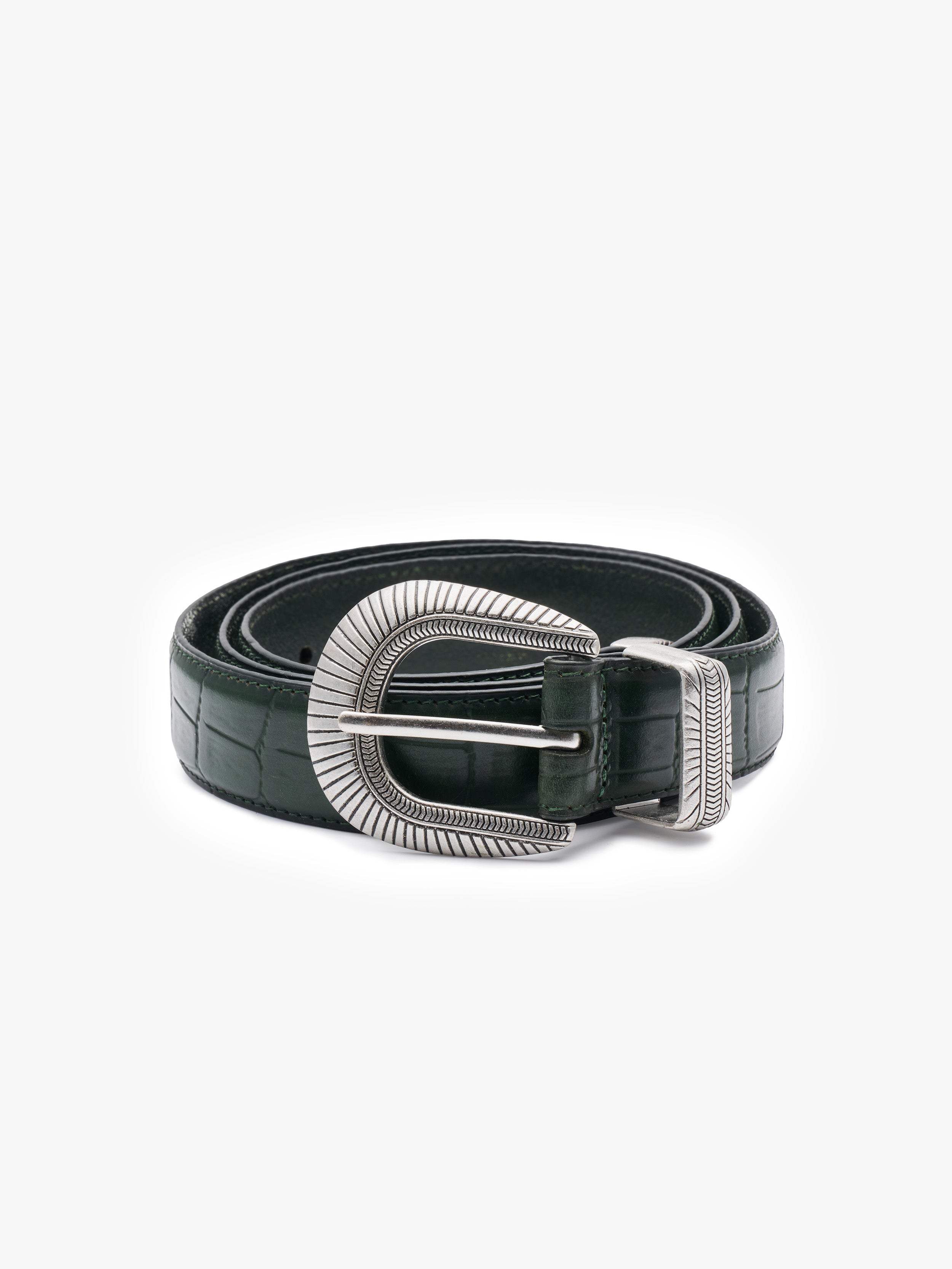 RETERNITY CROCO BELT - GREEN