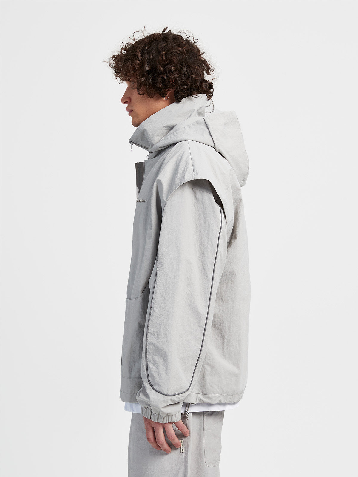 LAYERED TECH JACKET - GREY