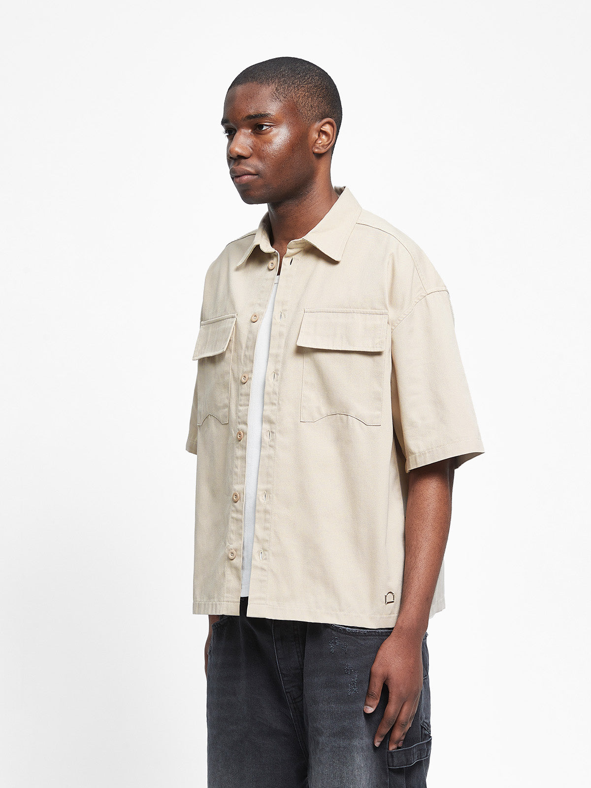 SIGNE BUTTON SHIRT - CREAM