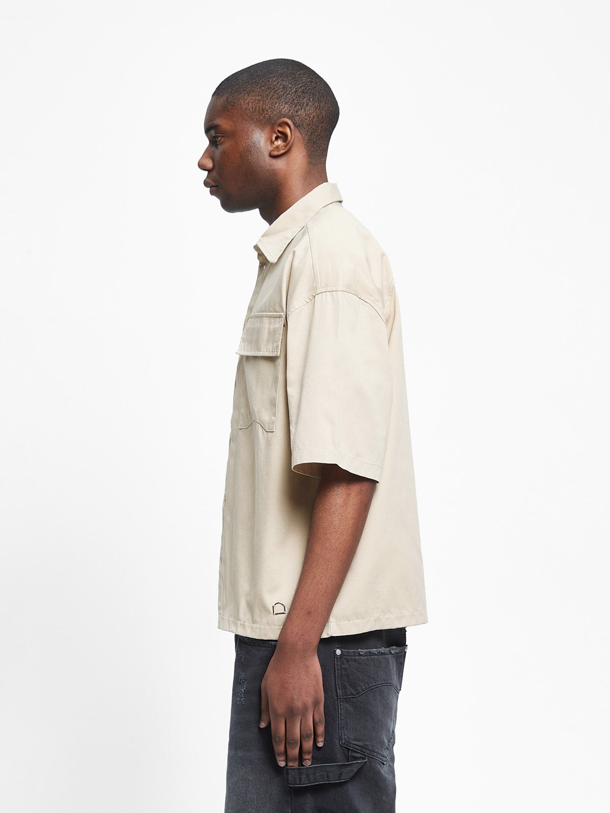 SIGNE BUTTON SHIRT - CREAM