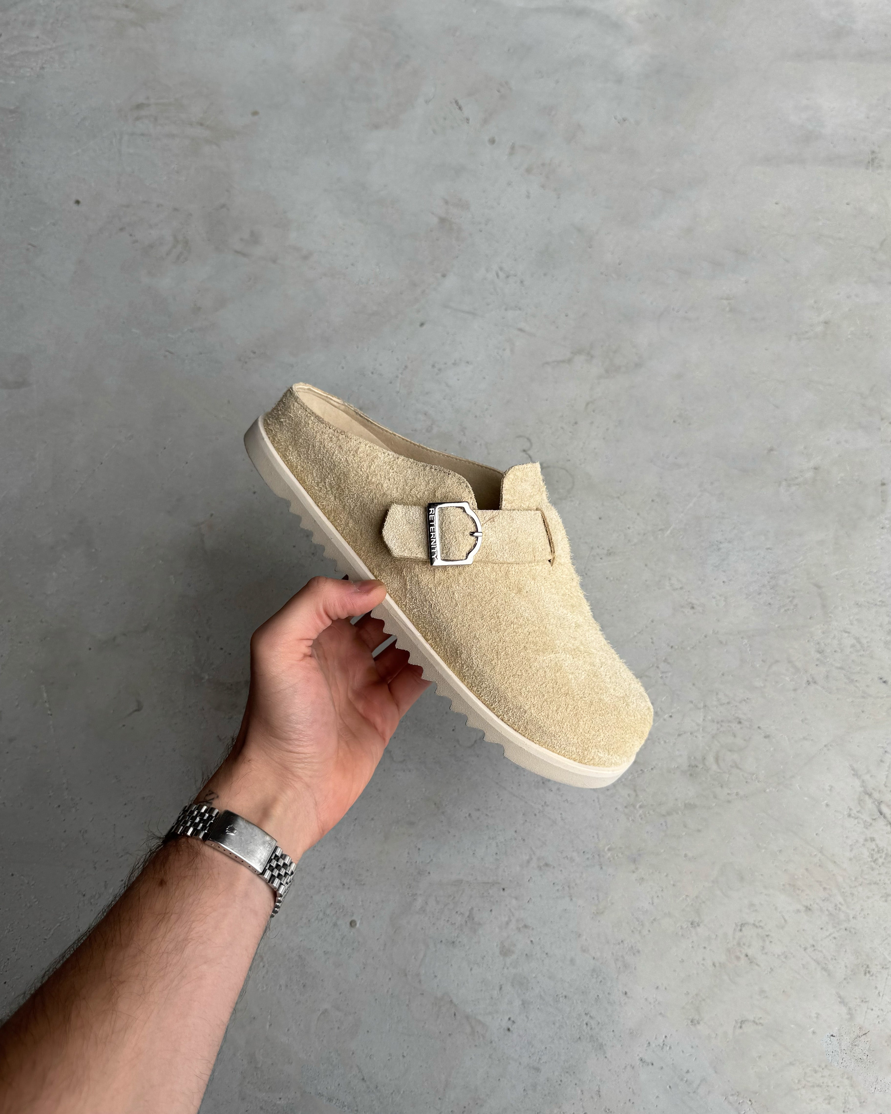 RETERNITY MULE - CREAM SUEDE