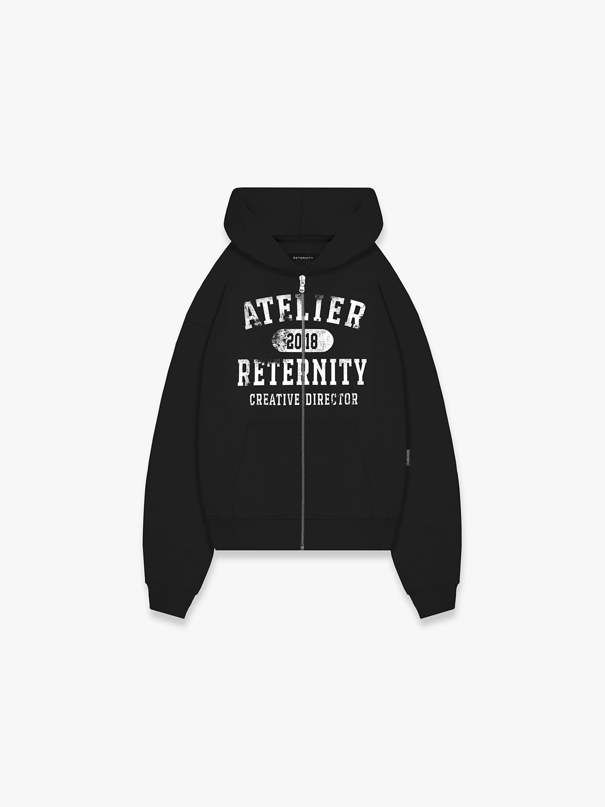 ATELIER EMBLEM ZIP-HOODIE - BLACK