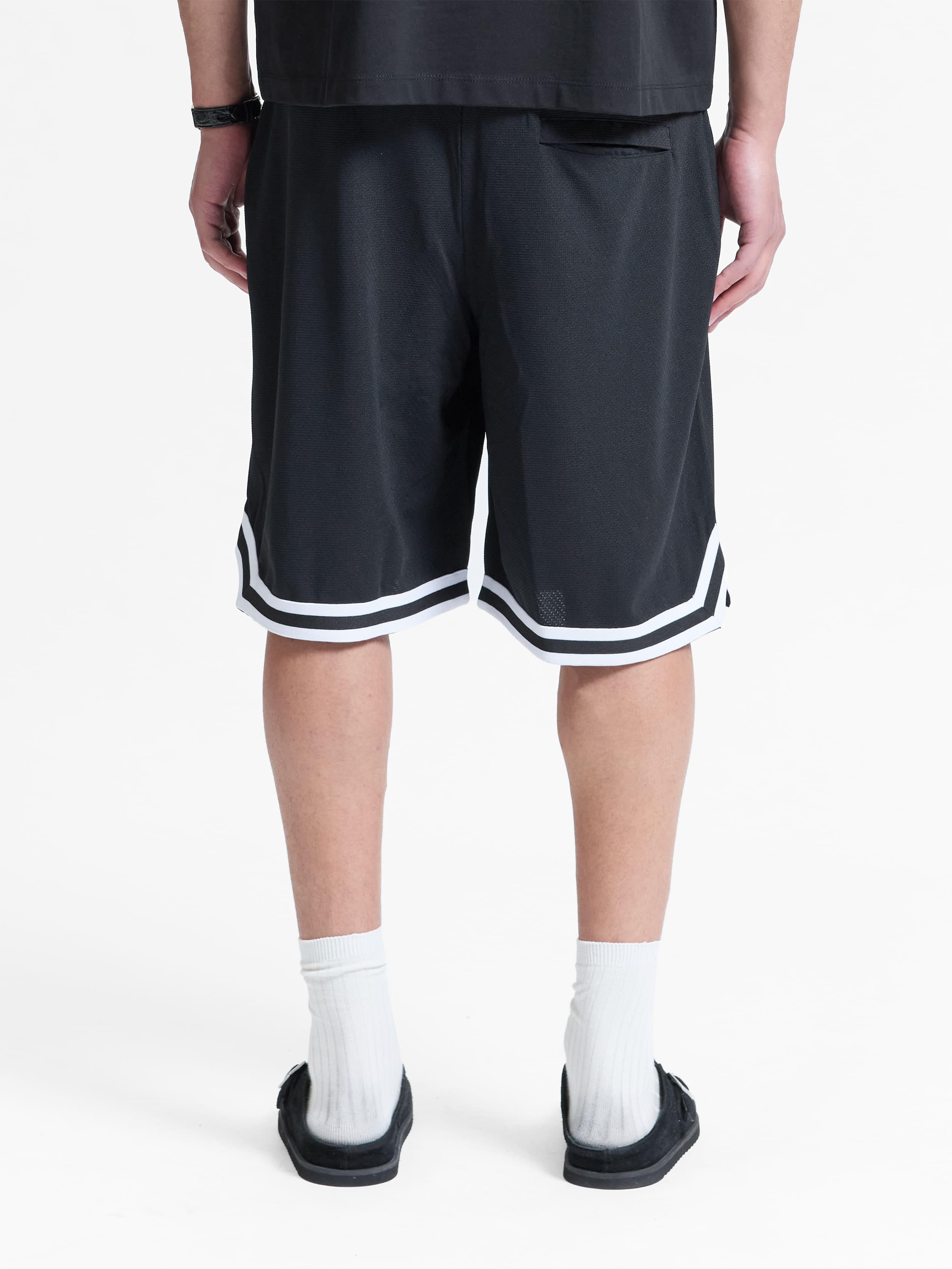 CREATIVE DEPT MESH SHORTS - BLACK