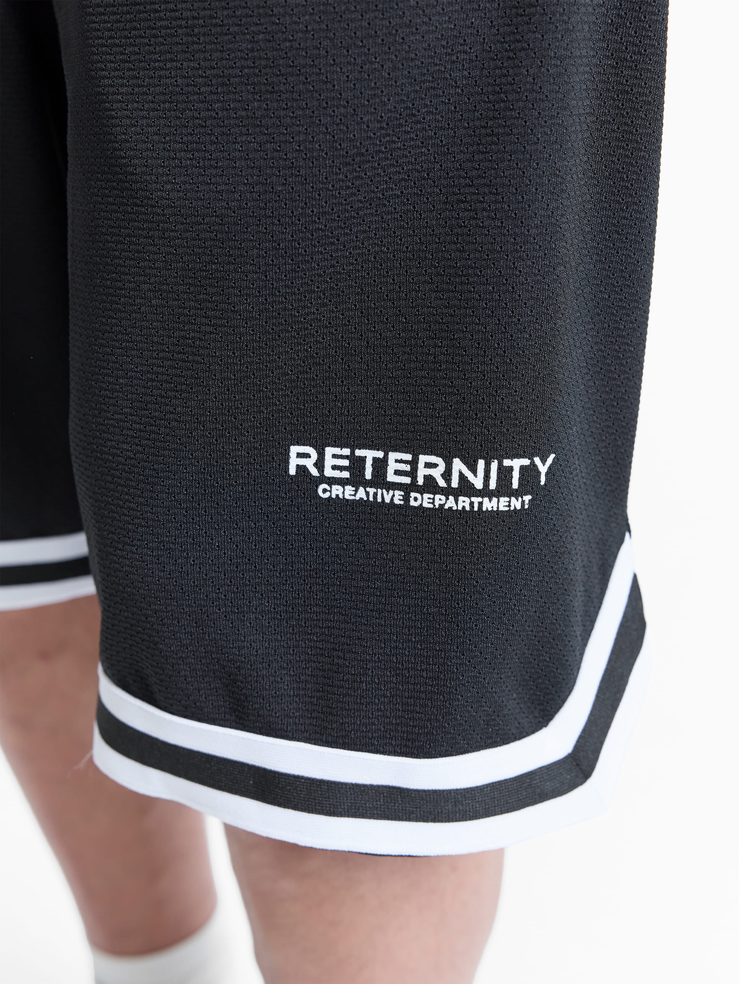 CREATIVE DEPT MESH SHORTS - BLACK