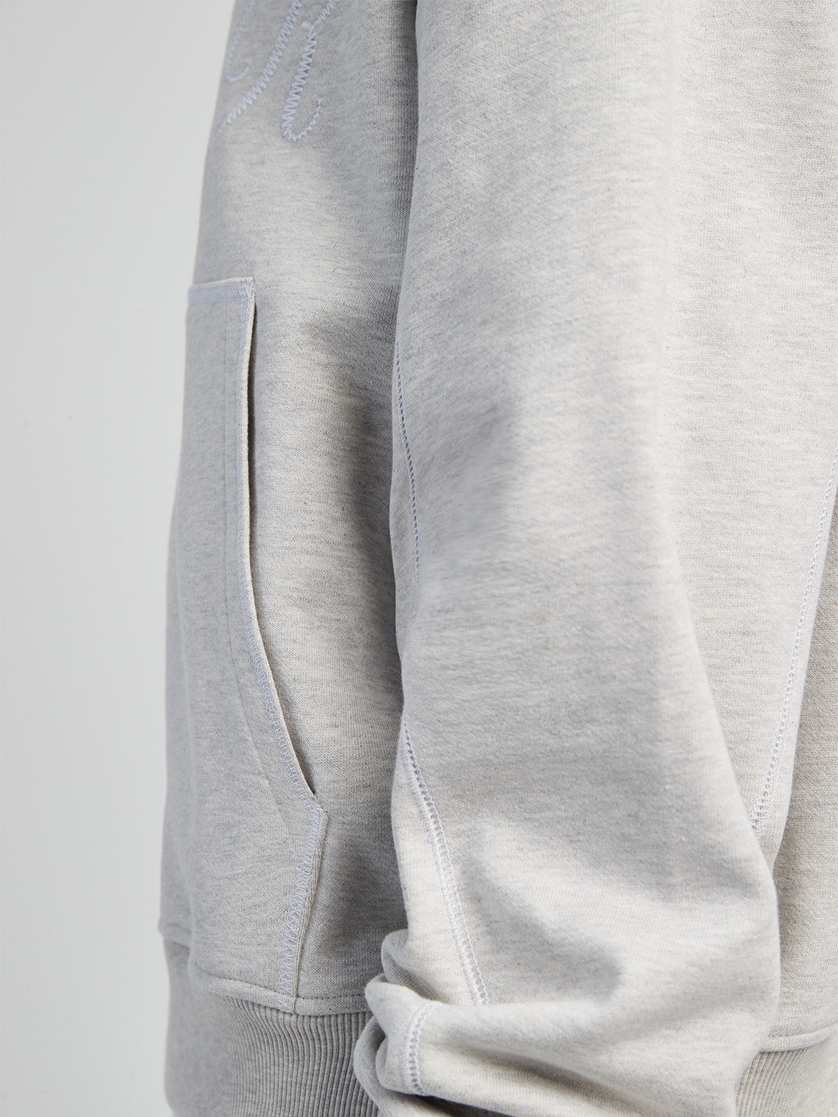 STITCHED ‘R’ HOODIE - MELANGE