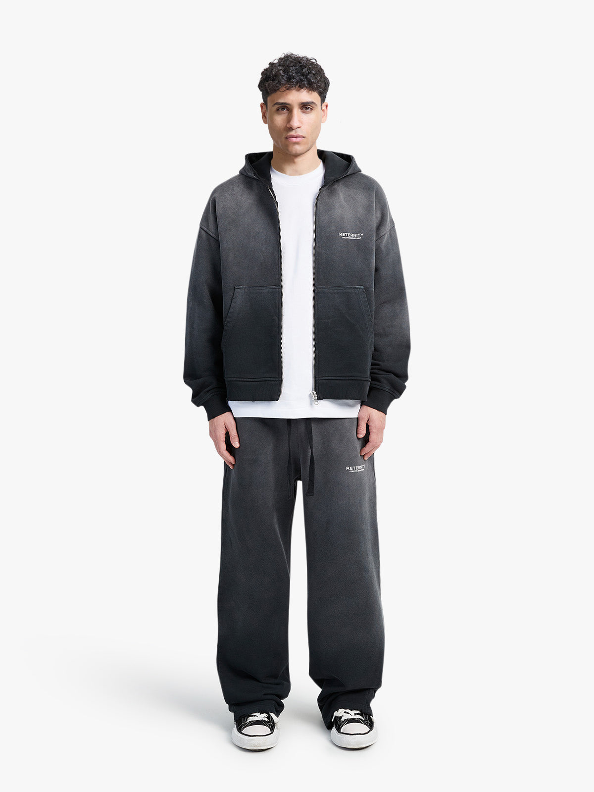 CREATIVE DEPT ZIP-HOODIE - FADED BLACK