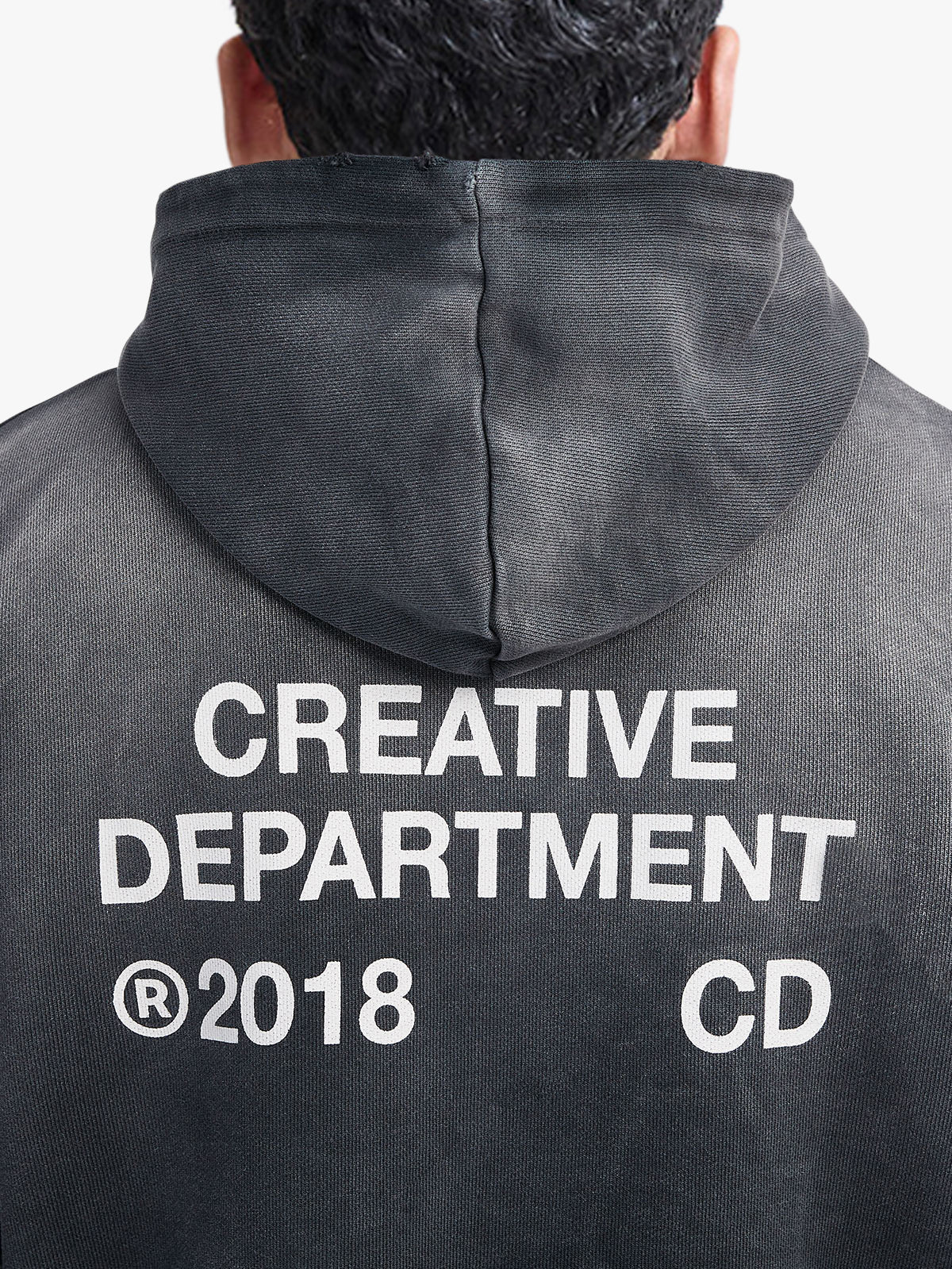 CREATIVE DEPT ZIP-HOODIE - FADED BLACK