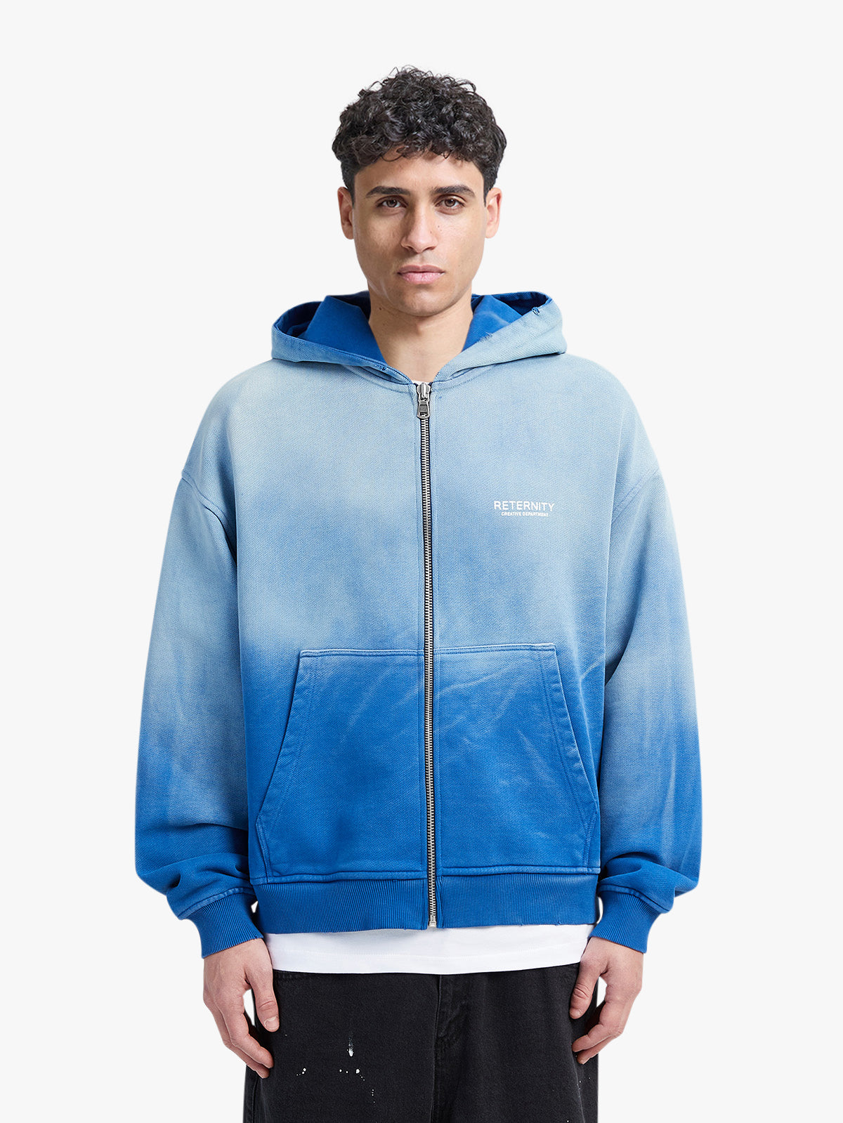 CREATIVE DEPT ZIP-HOODIE - FADED BLUE