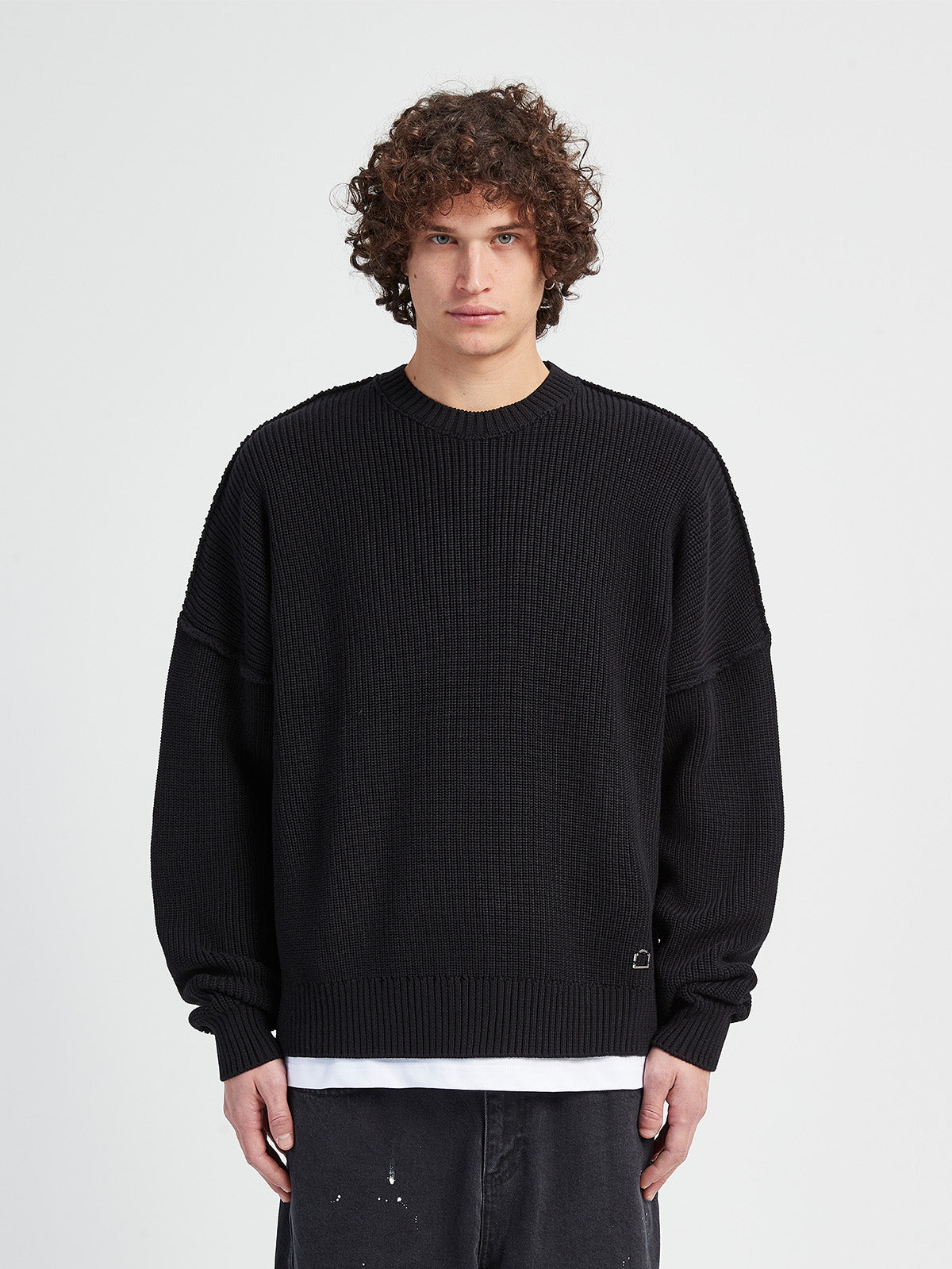 CREATIVE DEPT KNIT SWEATER - BLACK