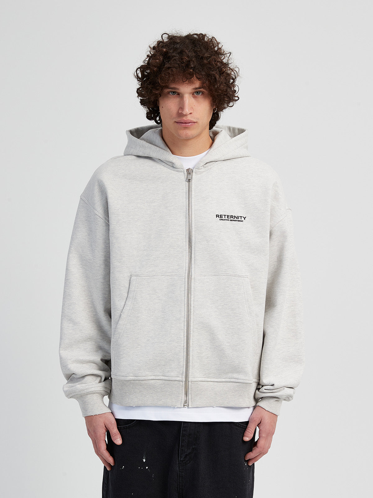 CREATIVE DEPT ZIP-HOODIE - MELANGE GREY