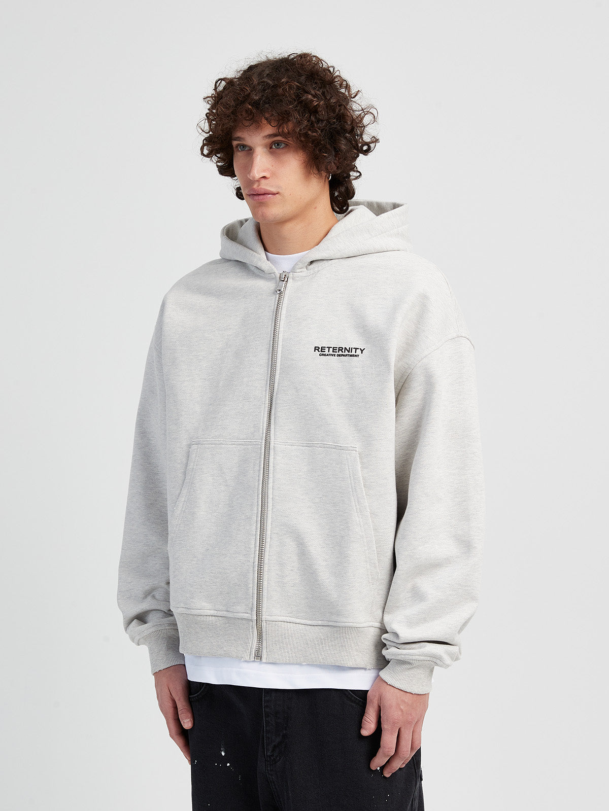 CREATIVE DEPT ZIP-HOODIE - MELANGE GREY