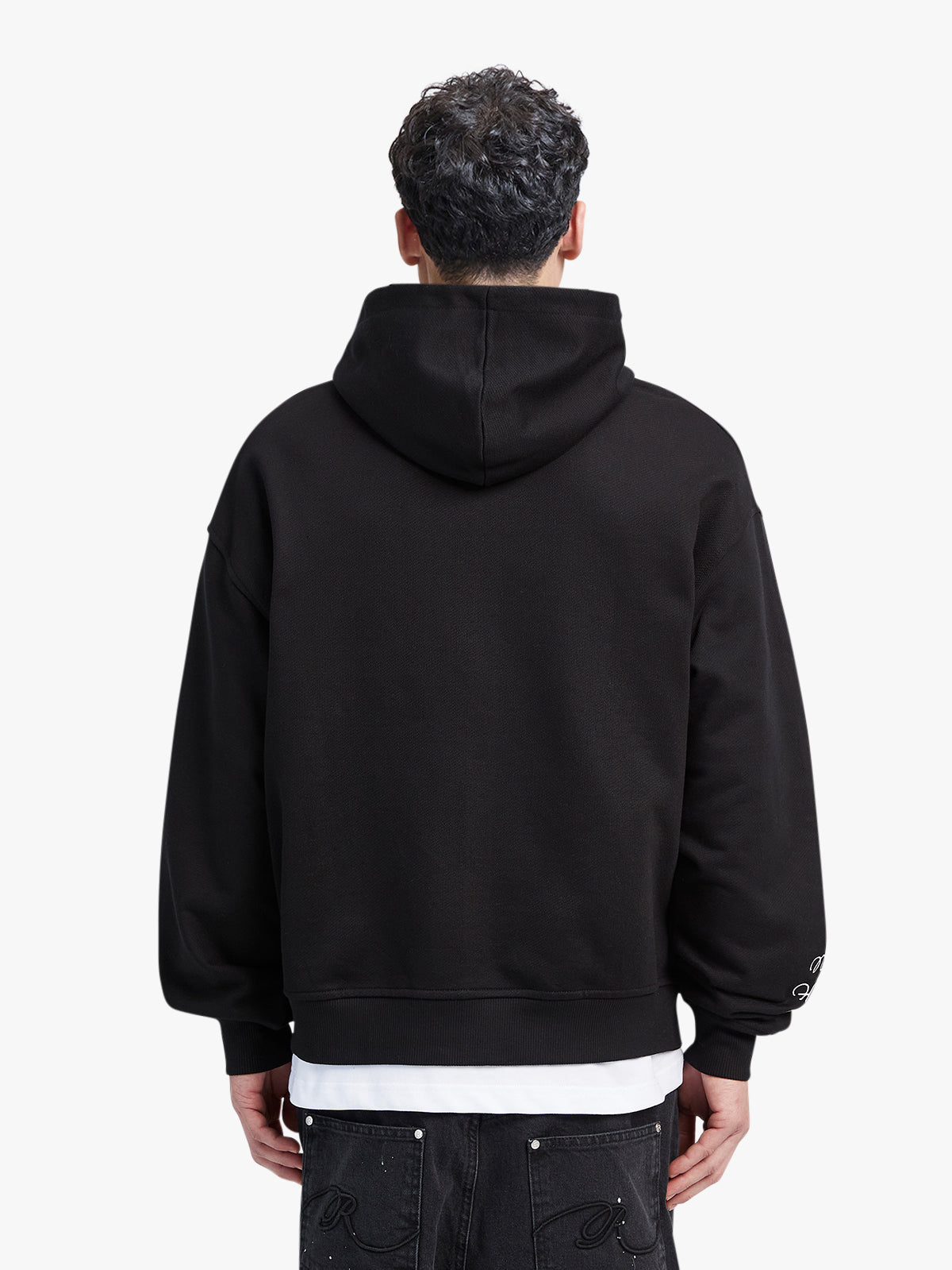 ZIP HOODIE 'THE VISION STAYS' - BLACK