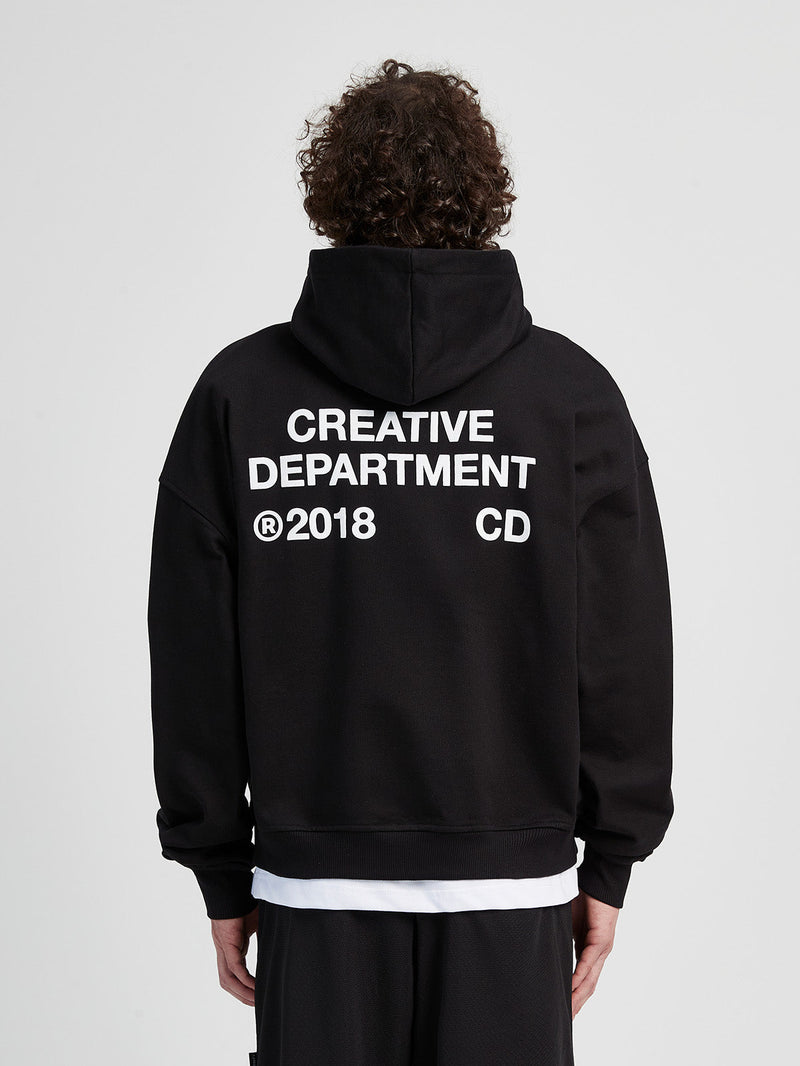 CREATIVE DEPT ZIP-HOODIE - BLACK