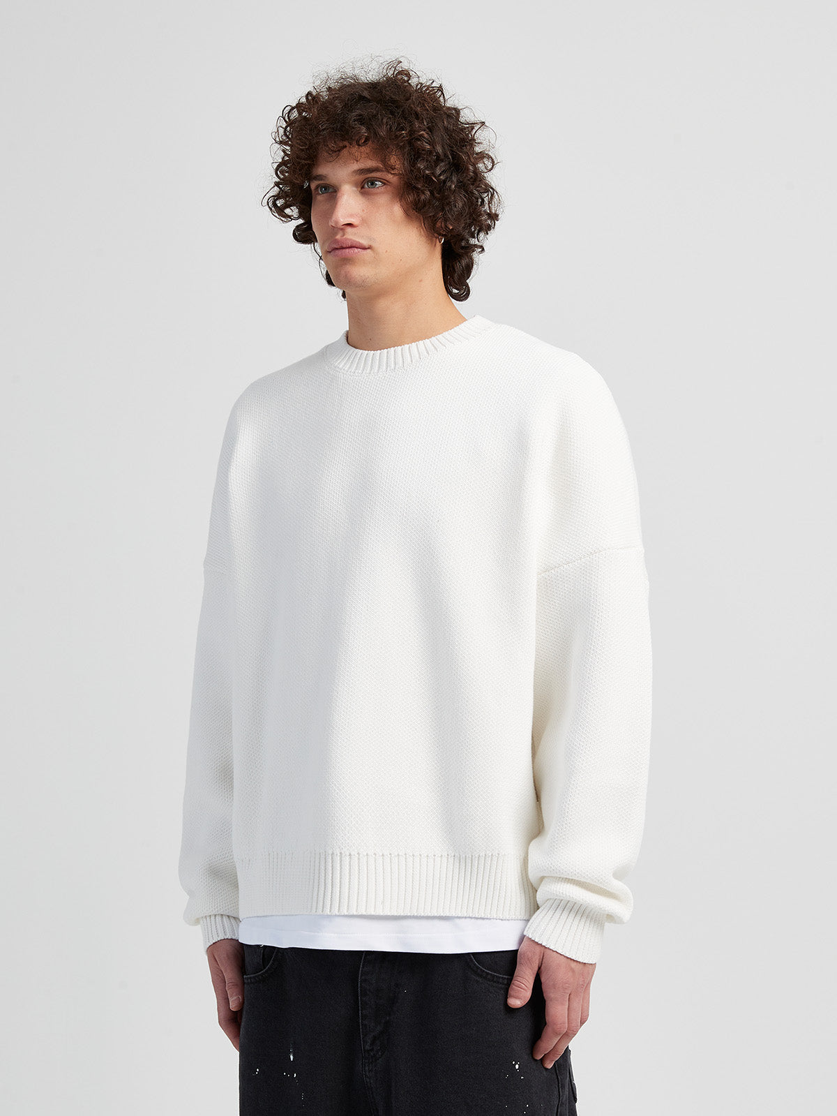 KNIT SWEATER ‘ATELIER HOMME’ - CREAM