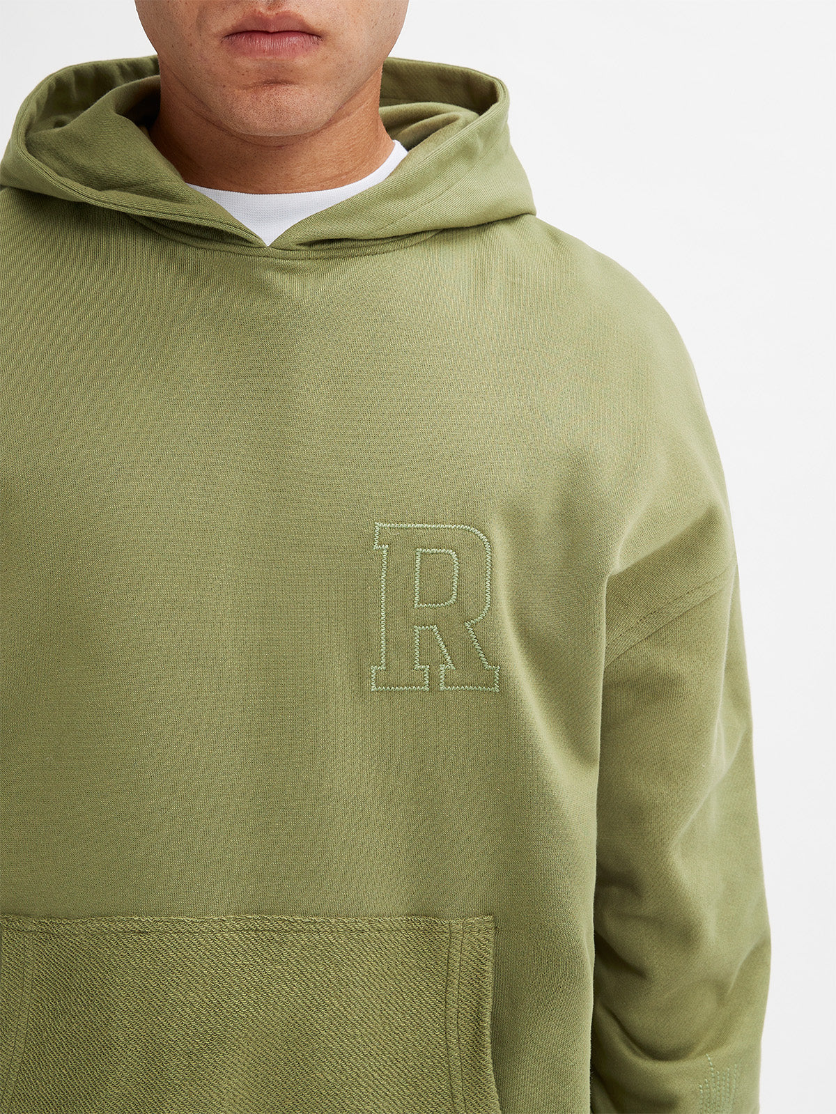 DOUBLE LAYED HOODIE - GREEN