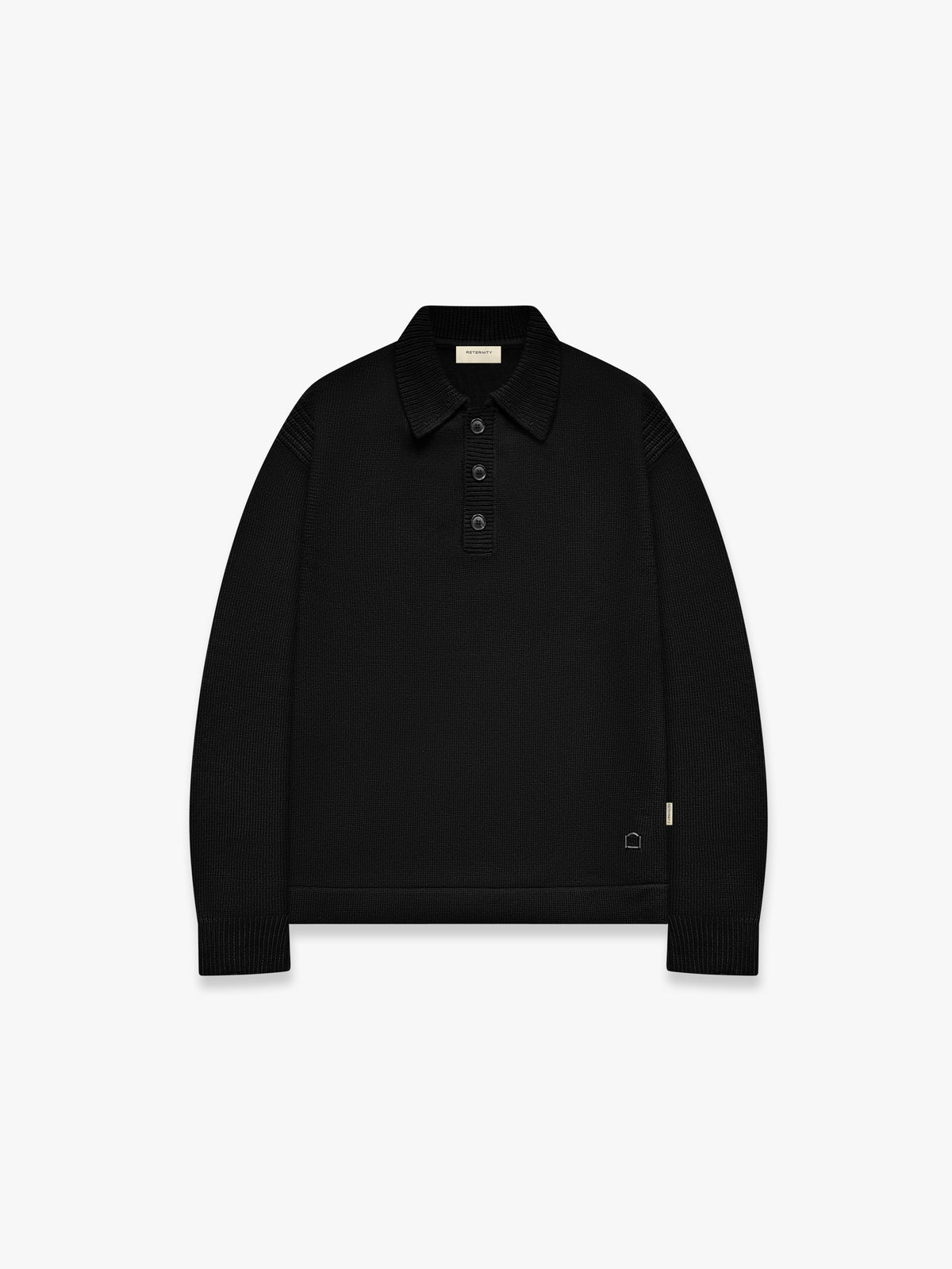 LE RELIEF POLO KNIT - BLACK