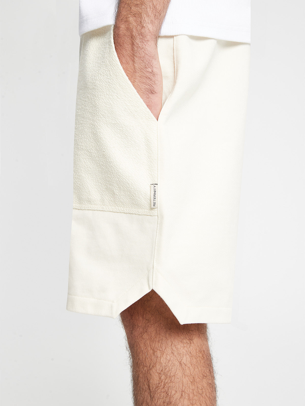 CARPENTER COTTON SHORTS - CREAM