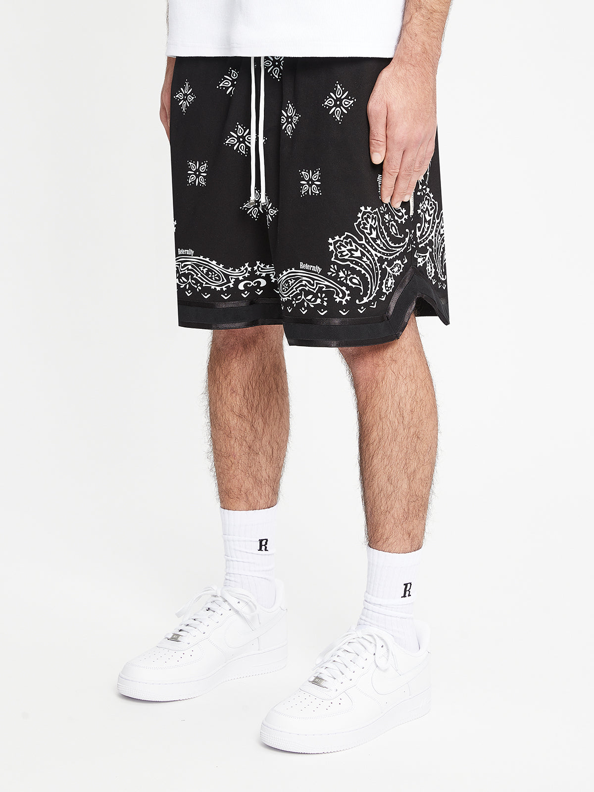 BANDANA SHORTS - BLACK