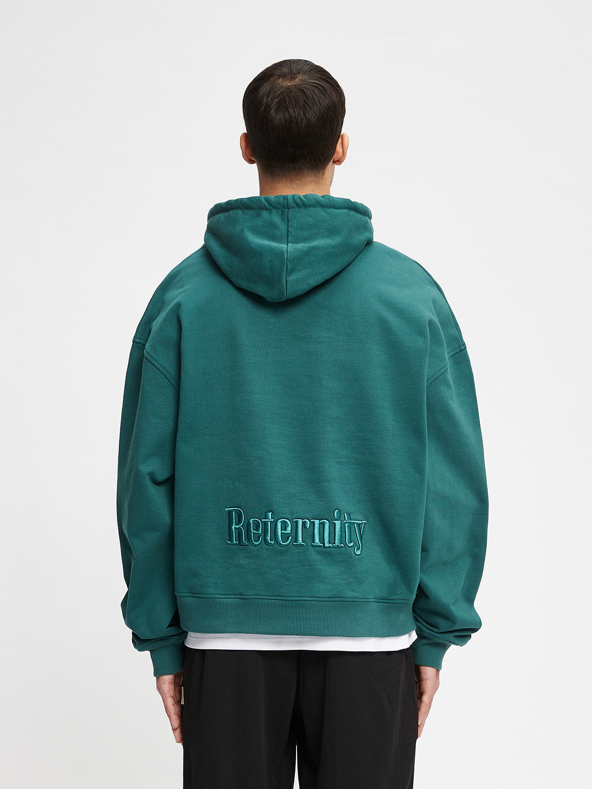 HOODIE WITH CLOTH - SMARAGD GREEN